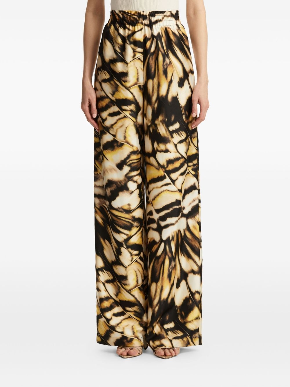 printed silk trousers - 3