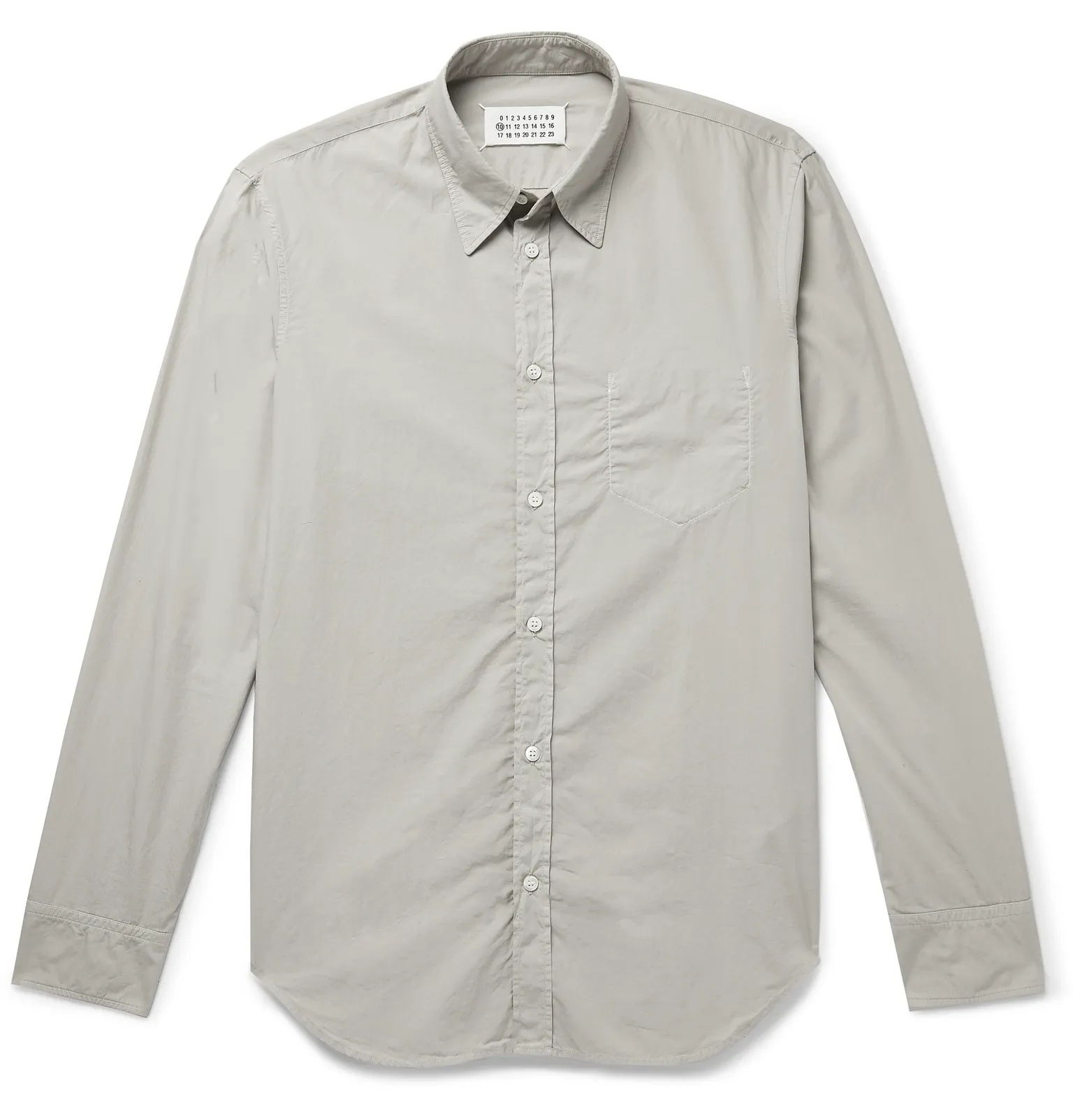 Slim-Fit Garment-Dyed Cotton-Poplin Shirt - 1