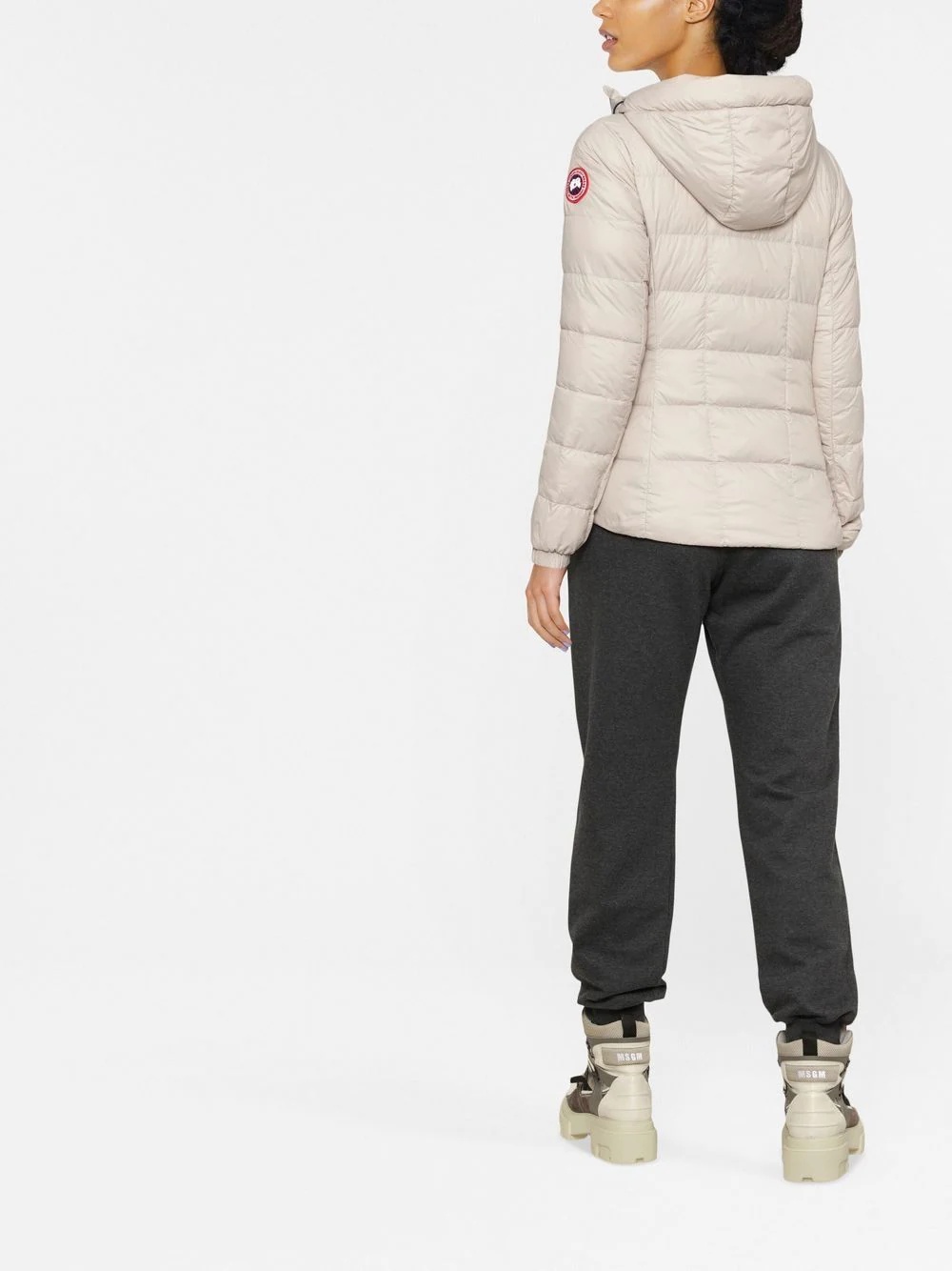 logo-patch puffer jacket - 4