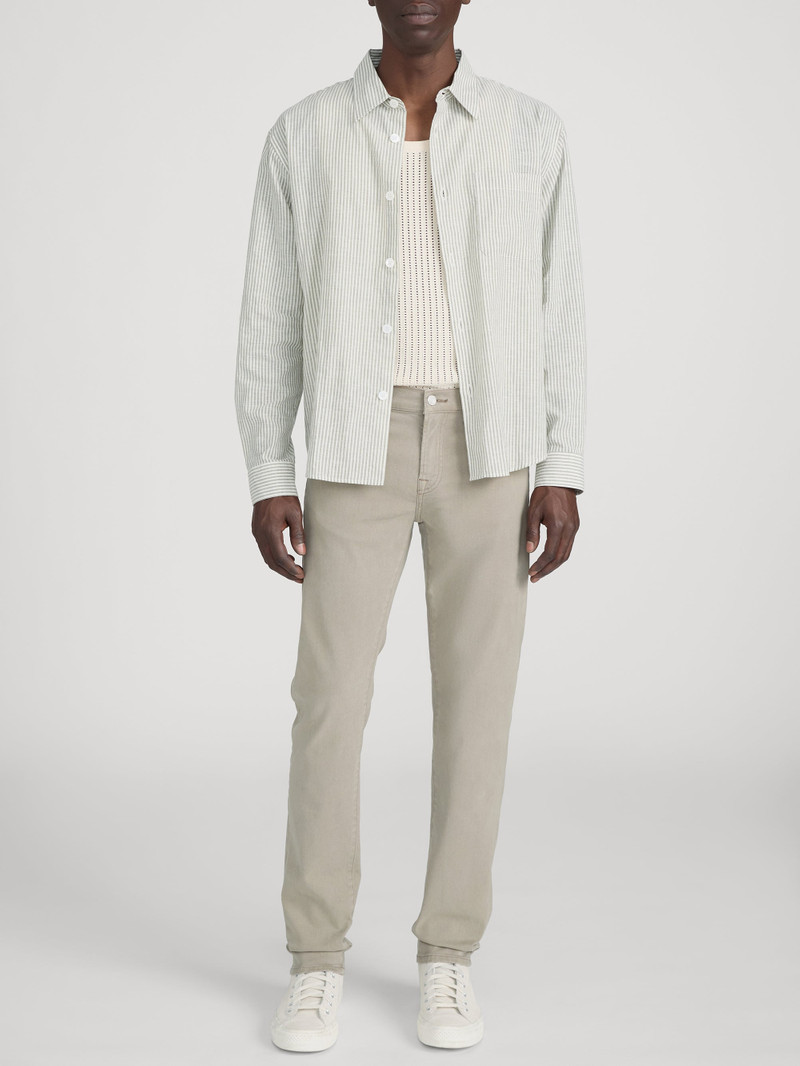 FRAME Linen Blend Stripe Shirt outlook