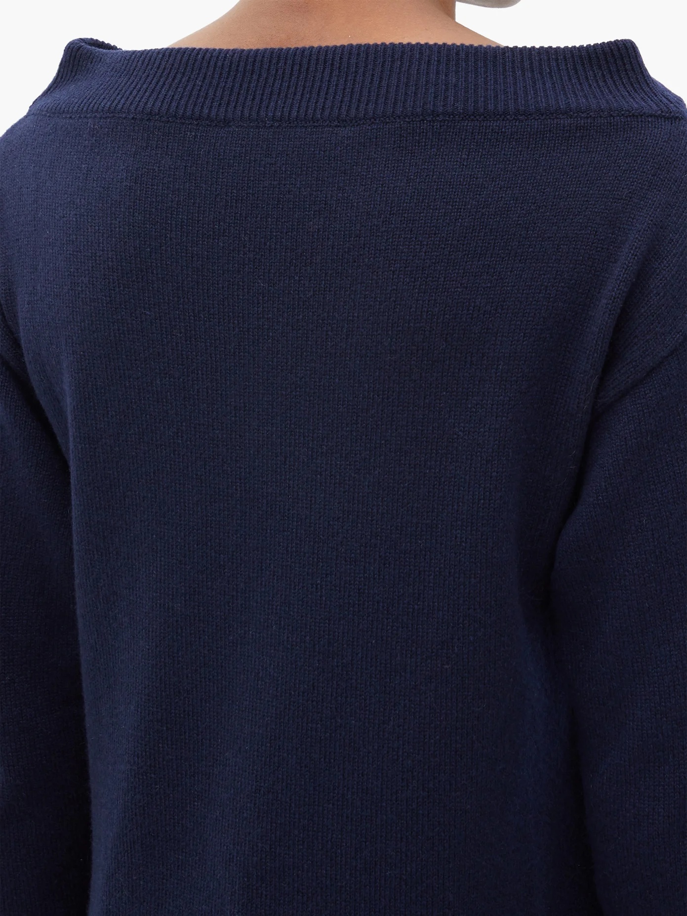 Boat-neck cashmere sweater - 4