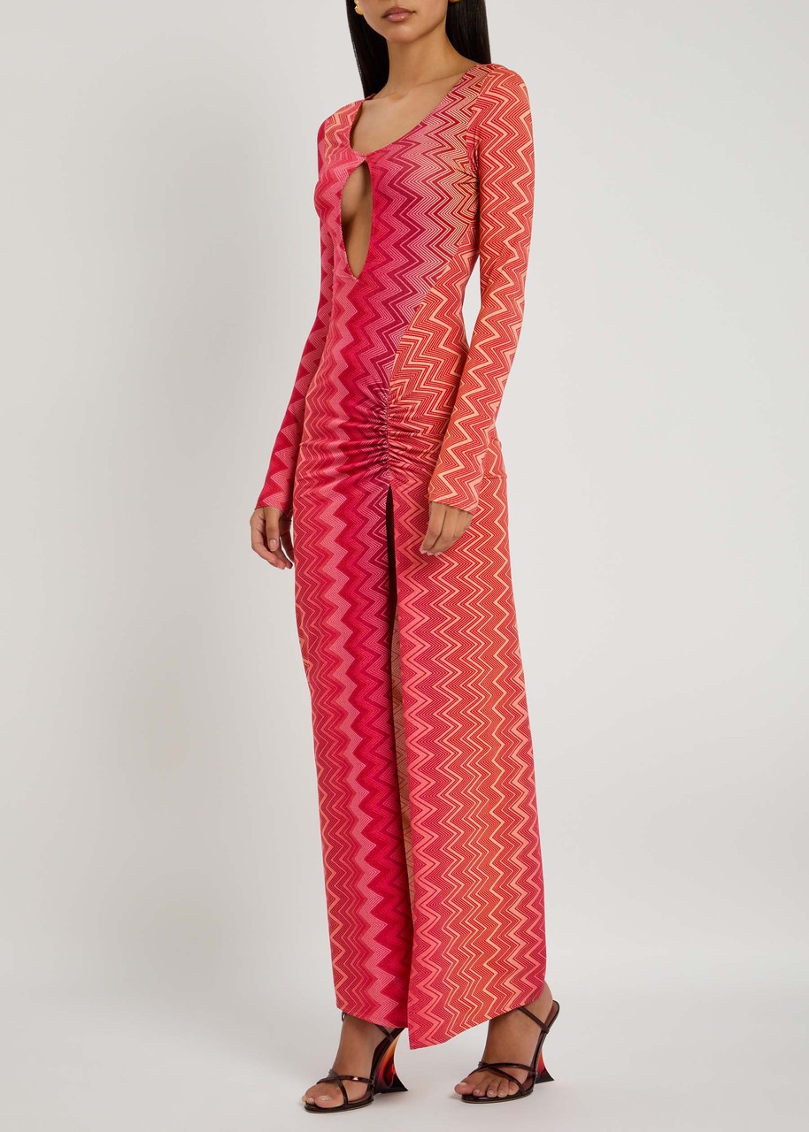 Missoni Zigzag-printed Lamé Maxi Dress - 2