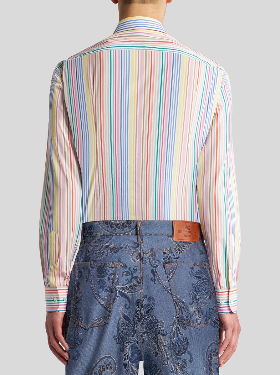 SHIRT WITH MULTICOLOURED STRIPES - 5