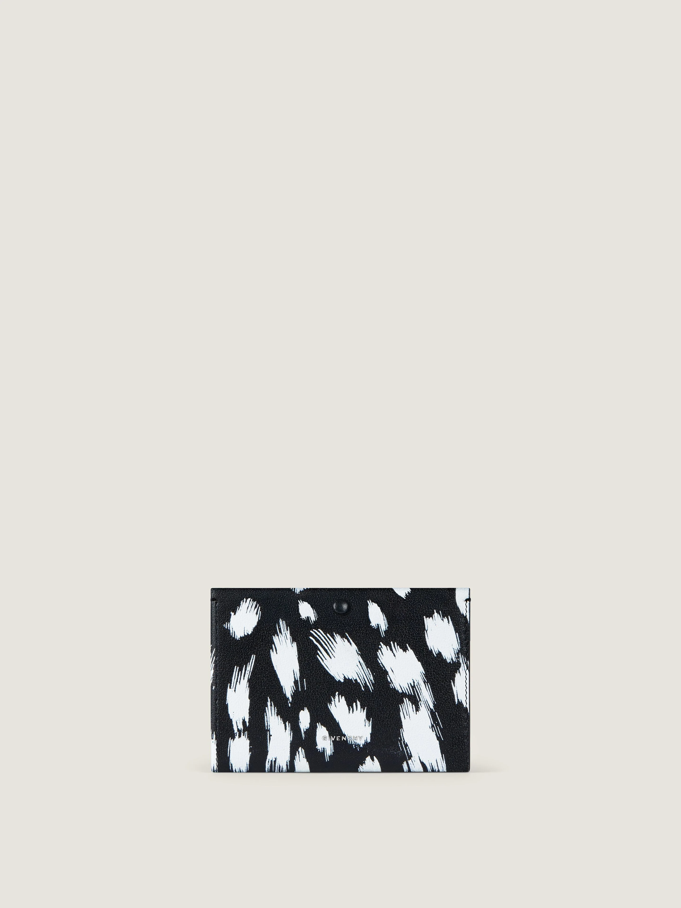 DAY WALLET IN GRAINED LEATHER WITH ANIMAL PRINT - 1