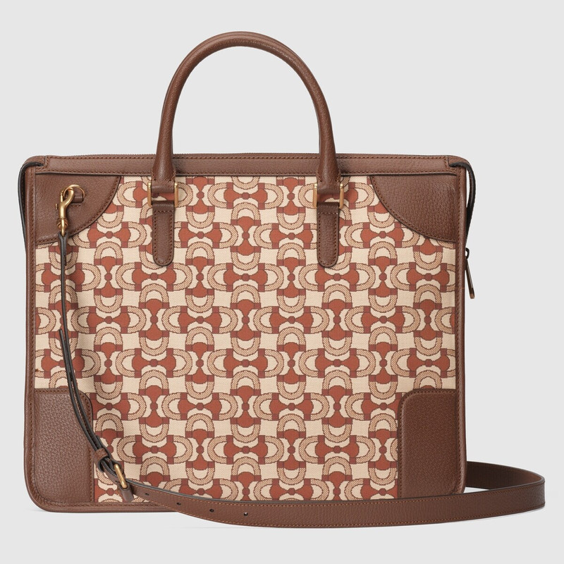 Interlocking G Horsebit jacquard briefcase 4