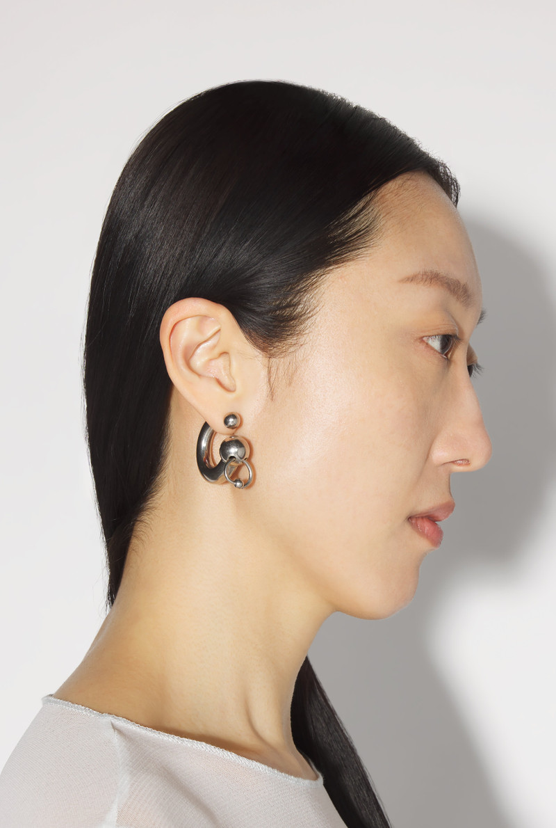 Jean Paul Gaultier THE SILVER-TONE RING EARRINGS outlook