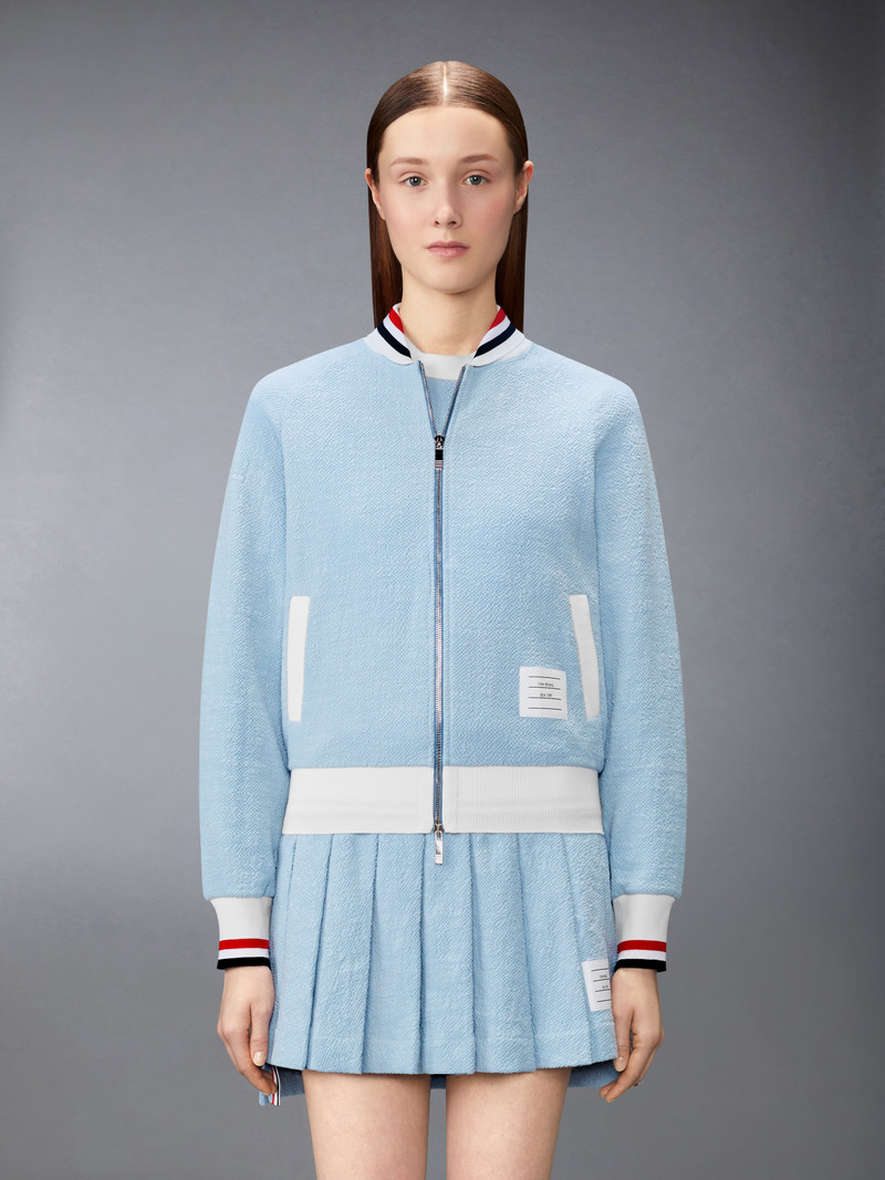 Thom Browne COTTON TWEED RWB CUFF BOMBER JACKET outlook