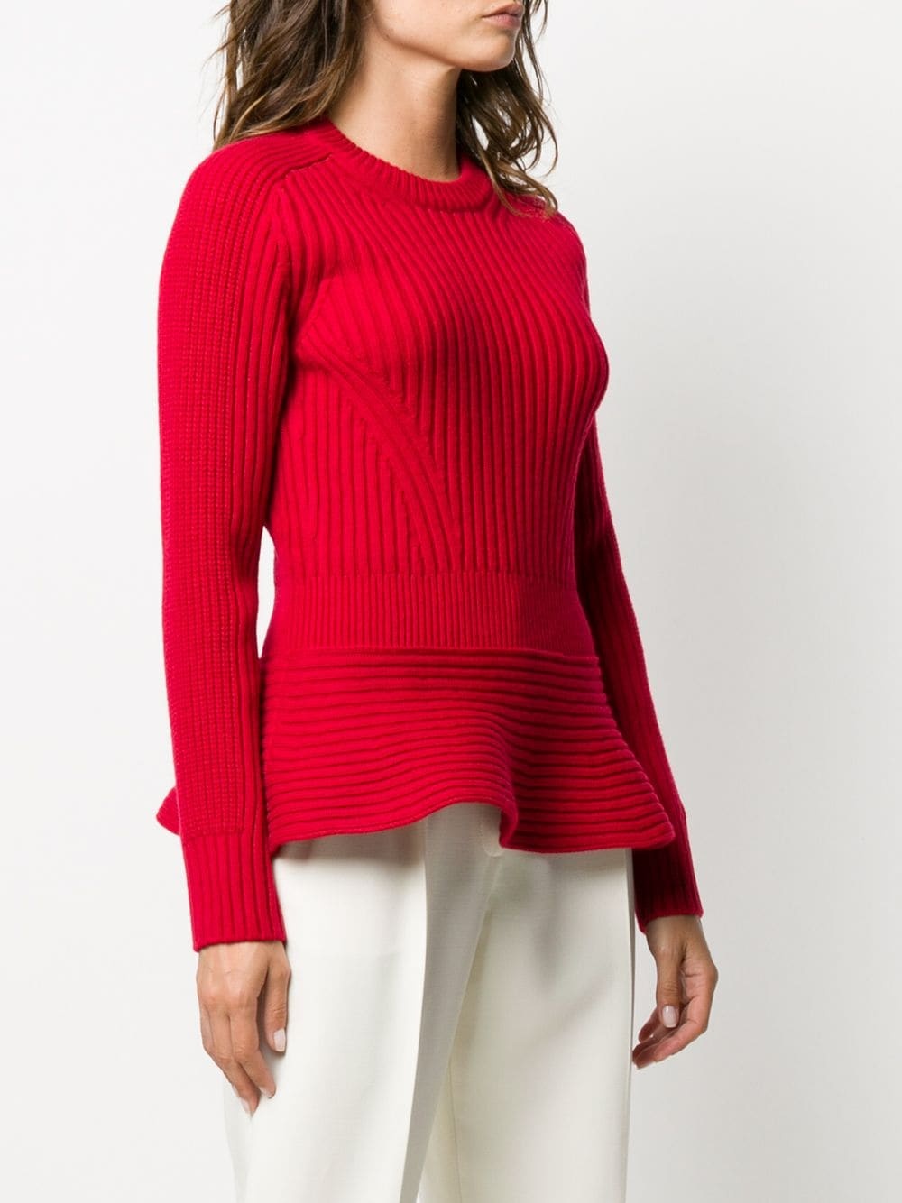 peplum hem knitted jumper - 3