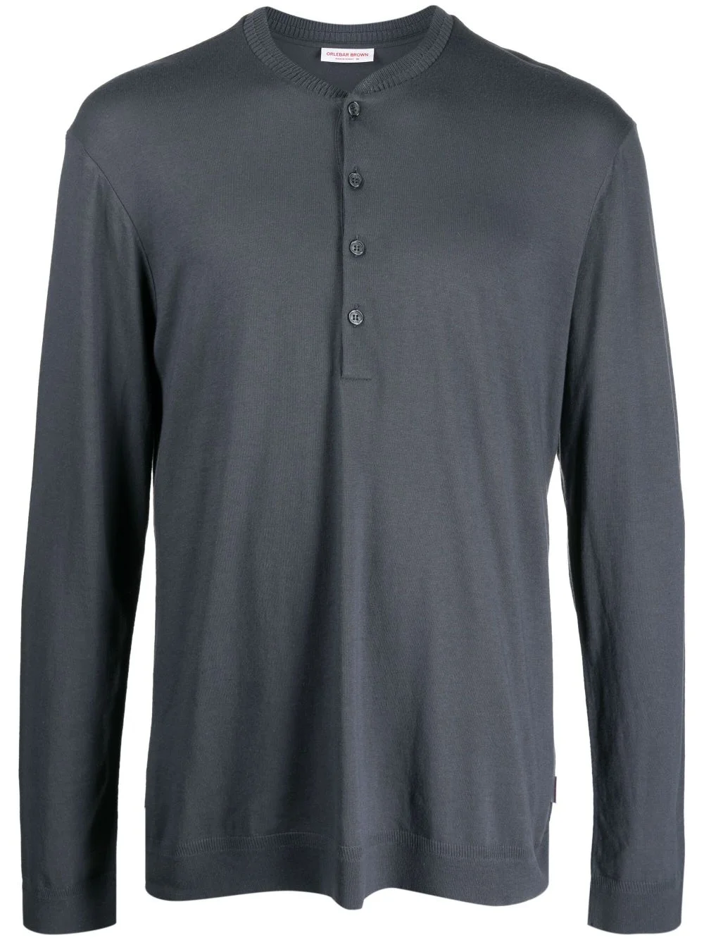 plain short-button jersey - 1
