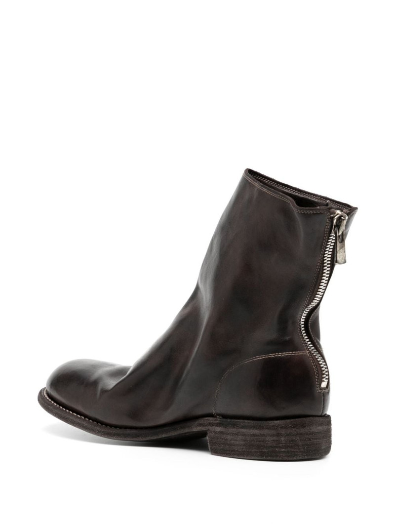 zip-fastened leather boots 3