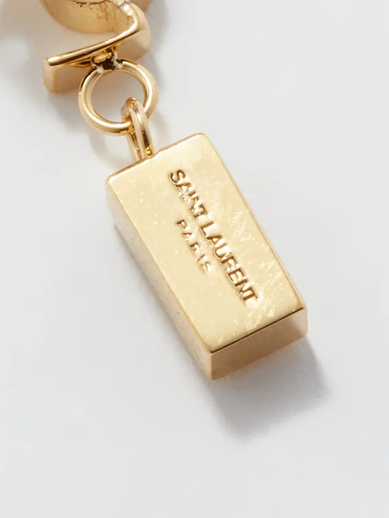 YSLノベルティLOGOロゴピアス 結婚式(イヴ・サンローラン