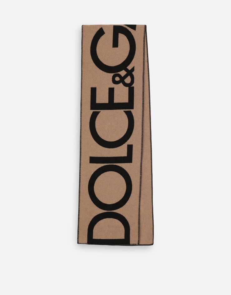 Wool jacquard scarf with Dolce&Gabbana logo - 1