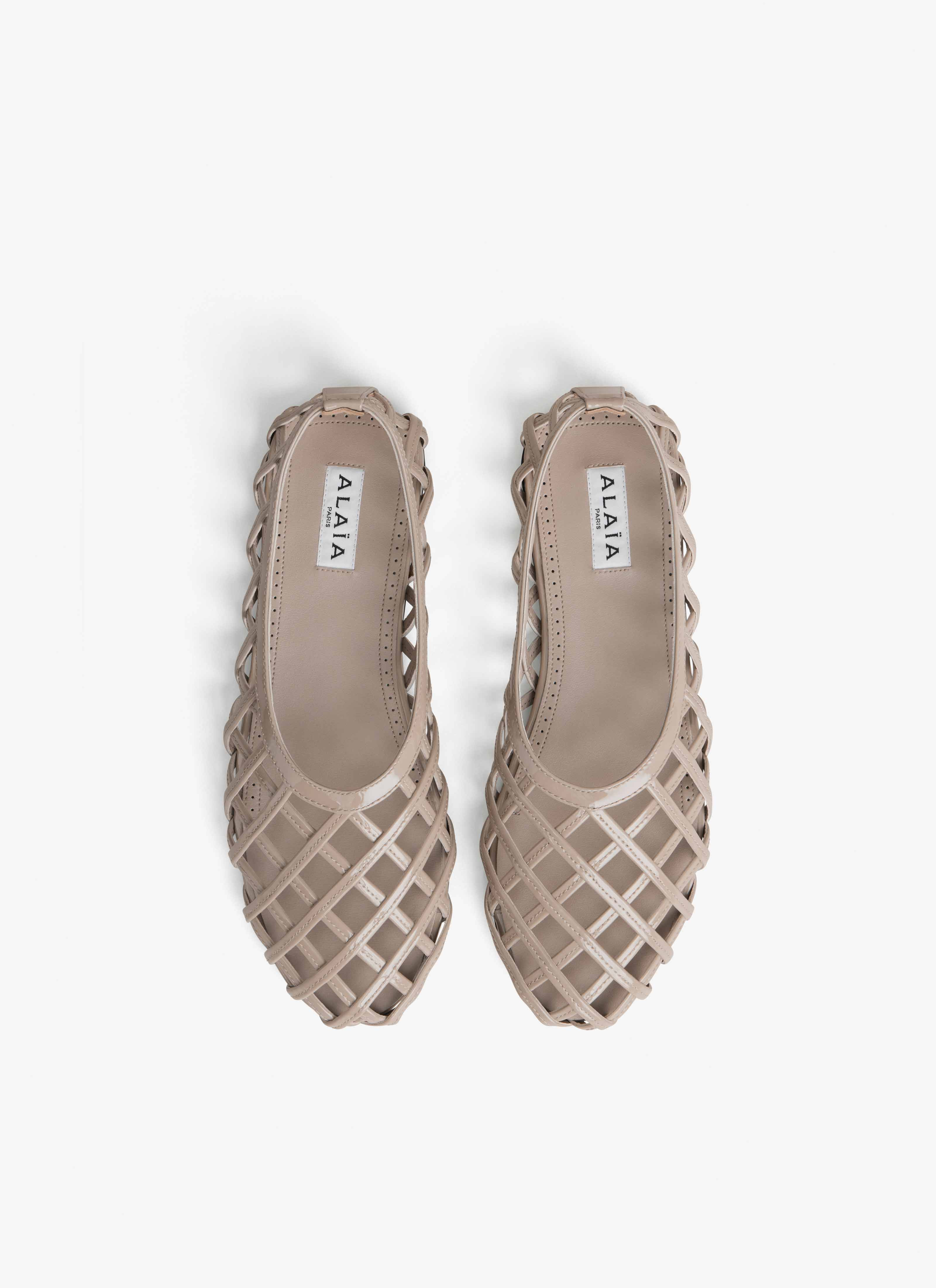 CAGE BALLET FLATS IN PATENT CALFSKIN - 4