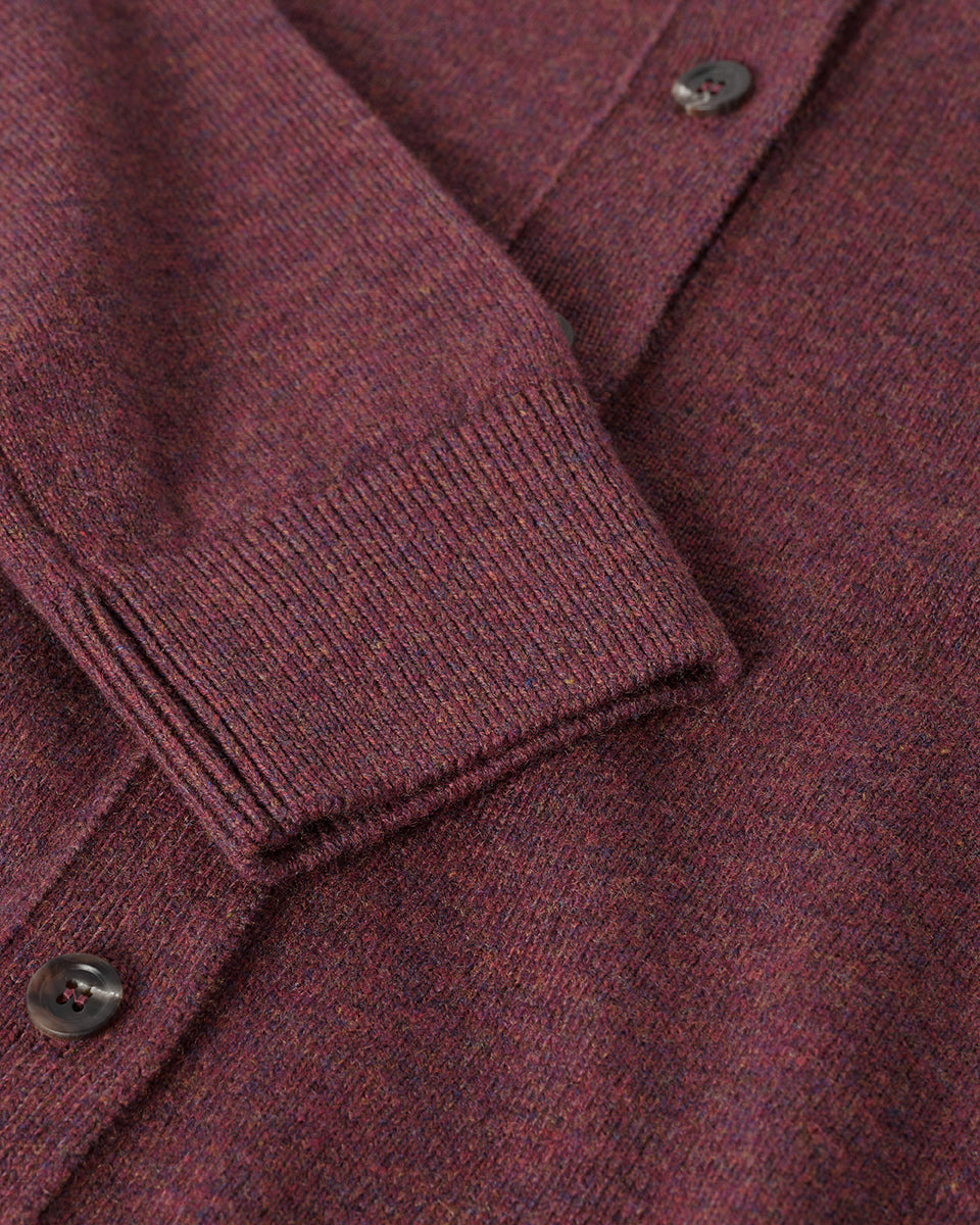 Classic Cashmere Purple Cardigan - 6