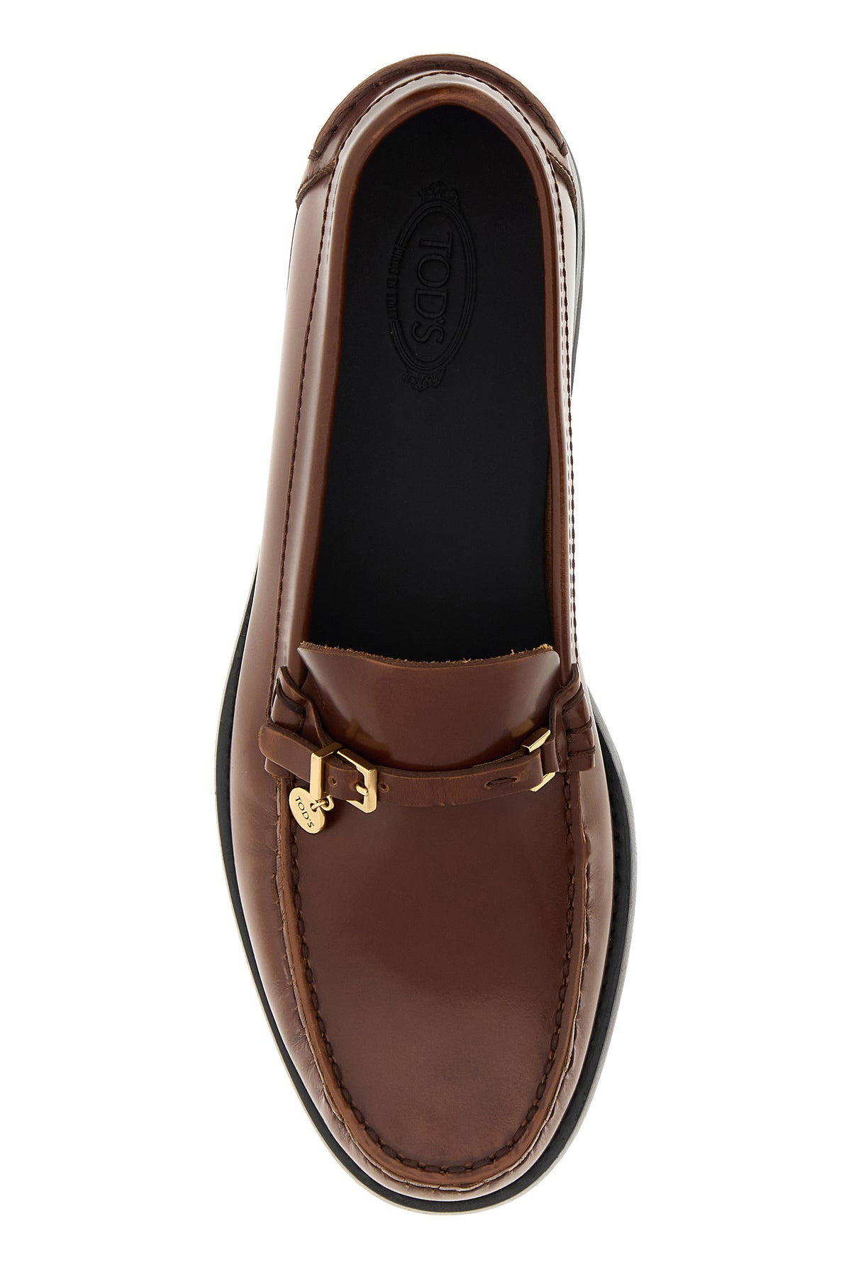 Caramel leather loafers - 4