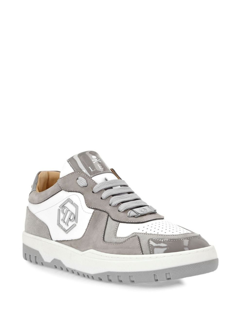 PHILIPP PLEIN Hexagon panelled low-top sneakers outlook