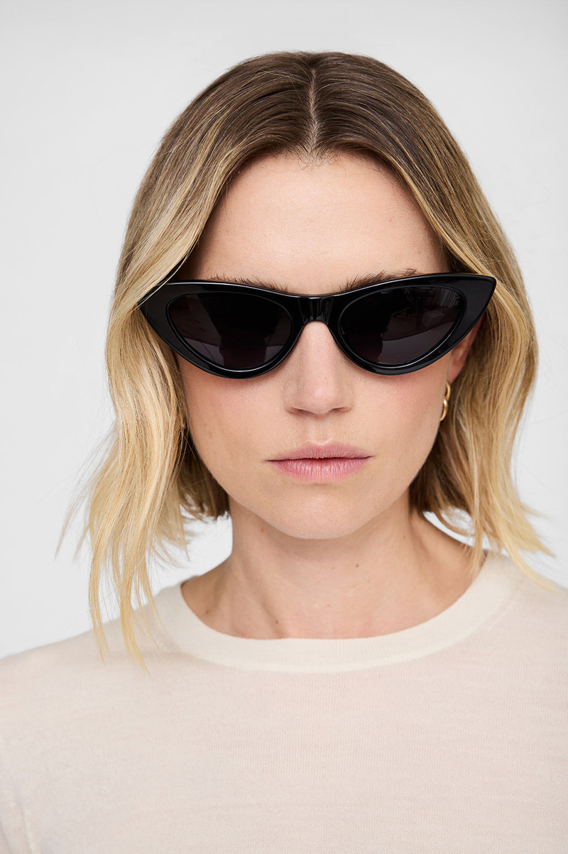 ANINE BING Marsais Sunglasses - Black outlook