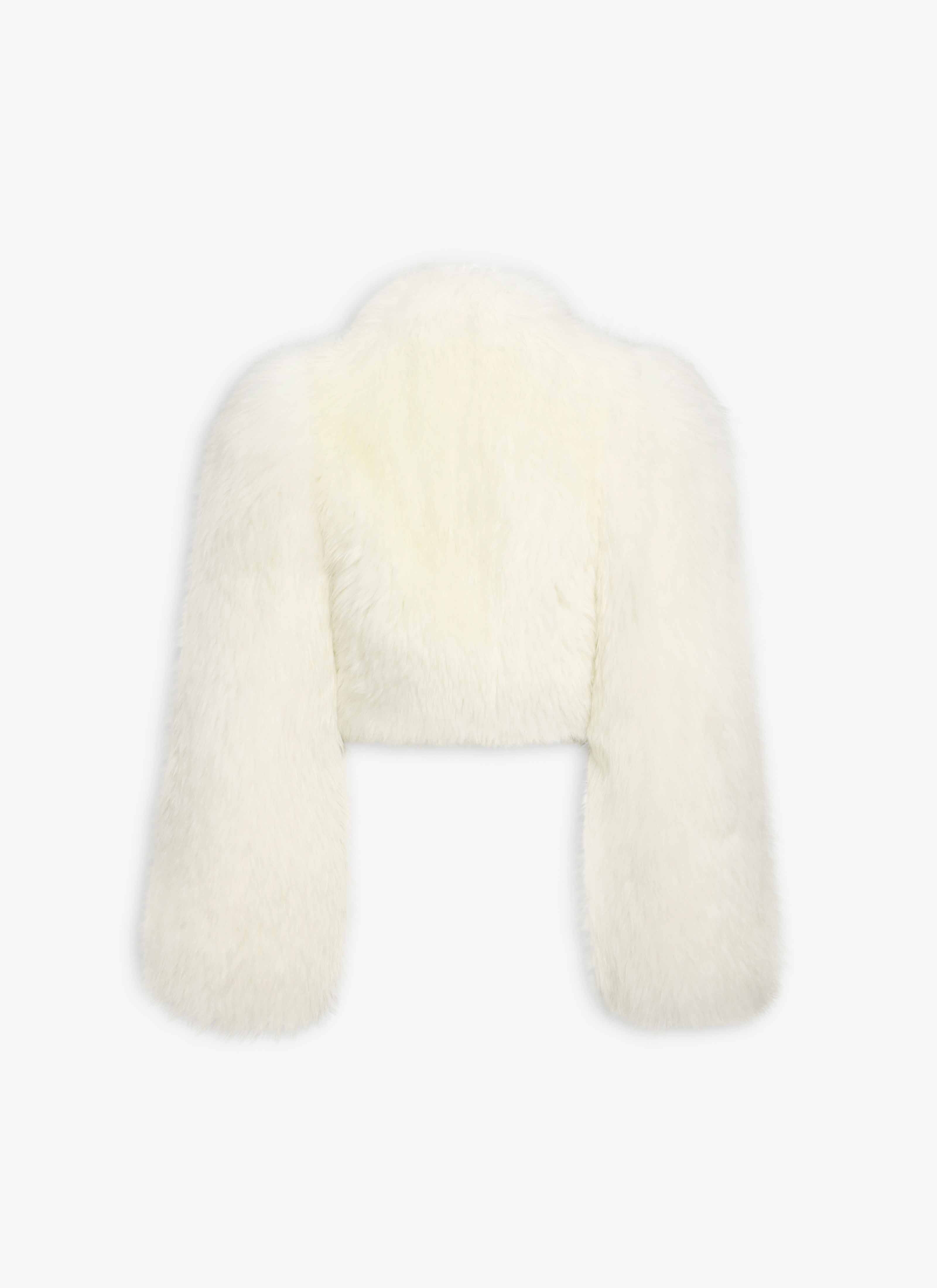 LAMBSKIN SHEARLING CROPPED JACKET - 4