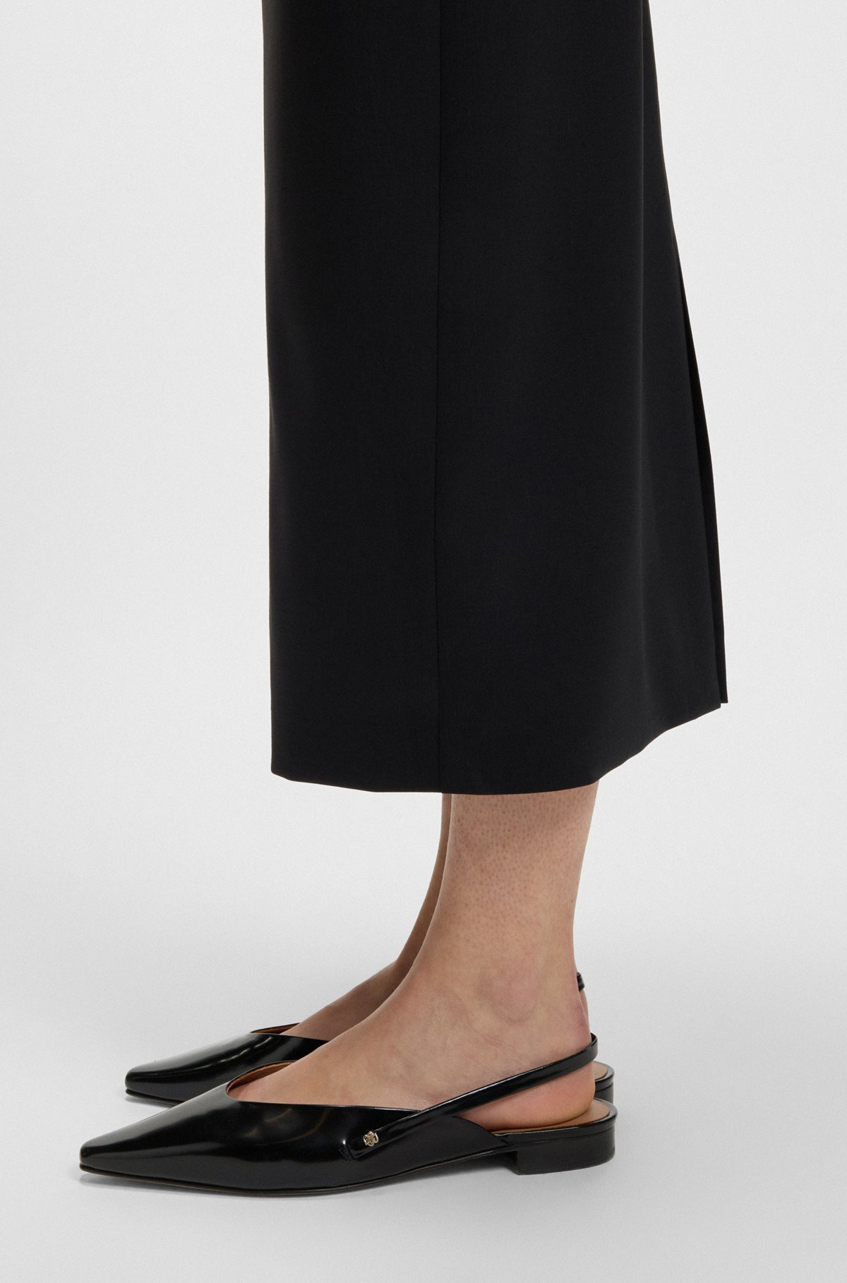 SLINGBACK BALLERINA PUMPS IN LEATHER - 4