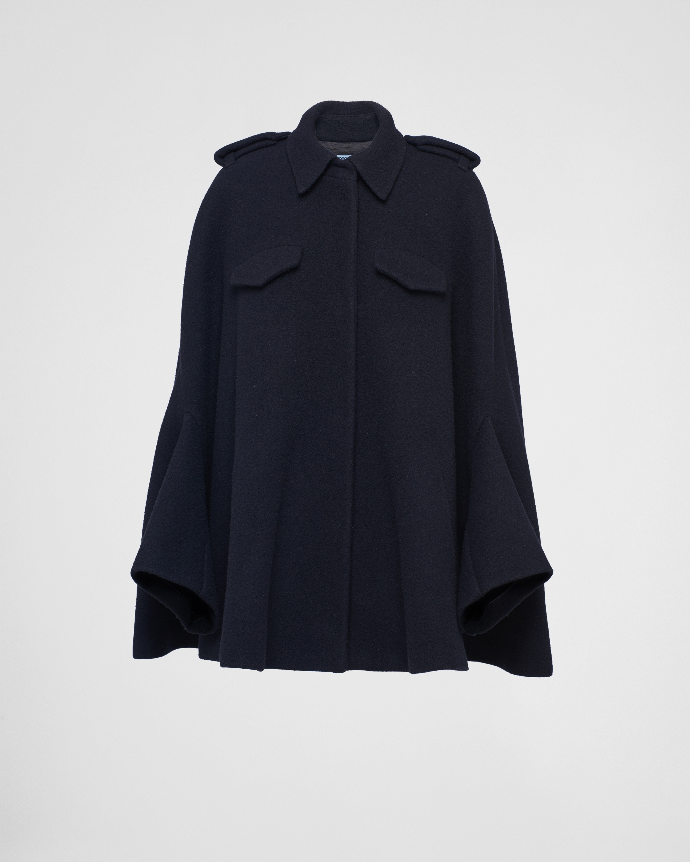 Prada Single-breasted velour caban jacket | REVERSIBLE