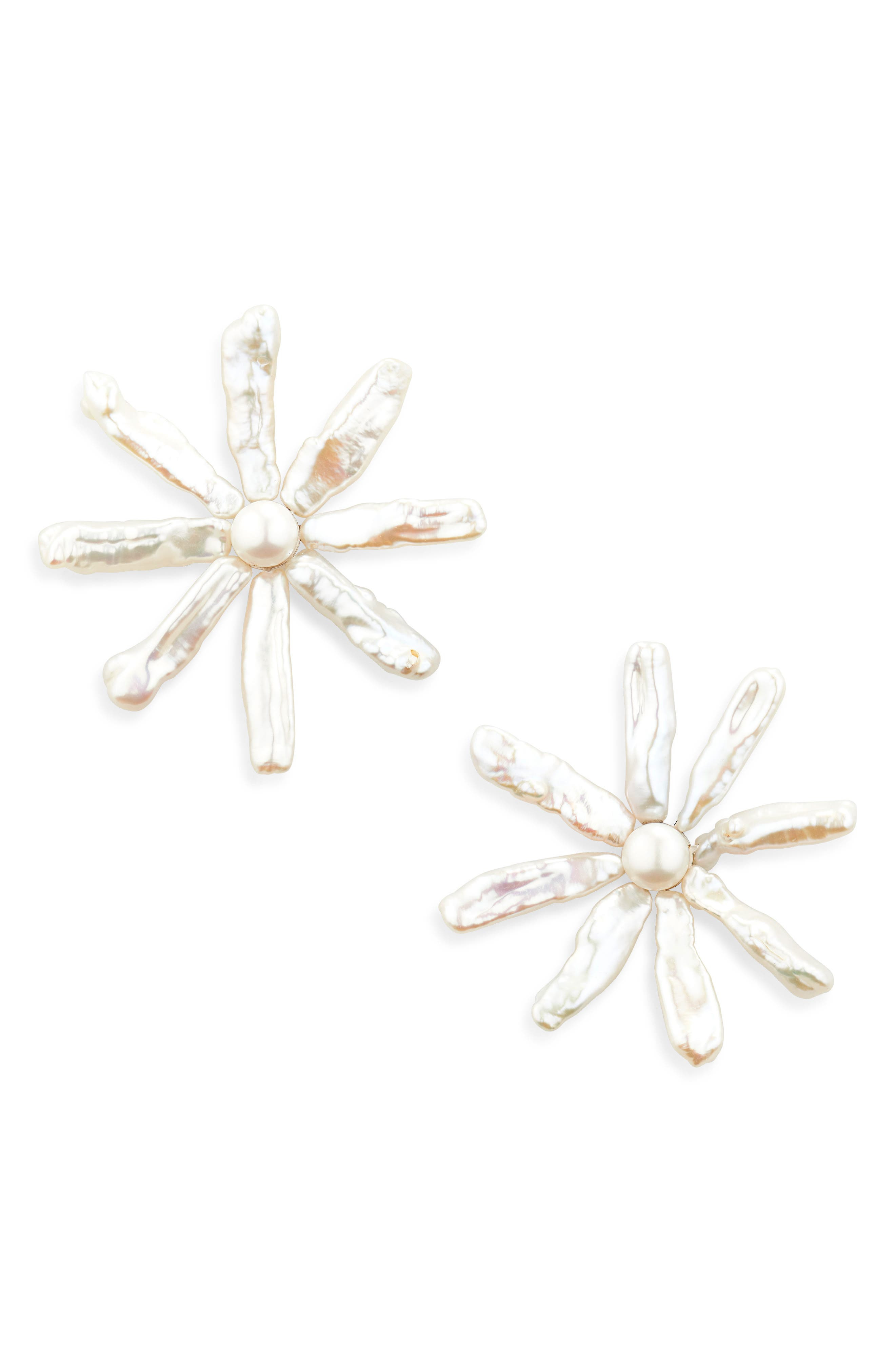 Simone Rocha Blooming Flower Baroque Pearl Earrings at Nordstrom - 1