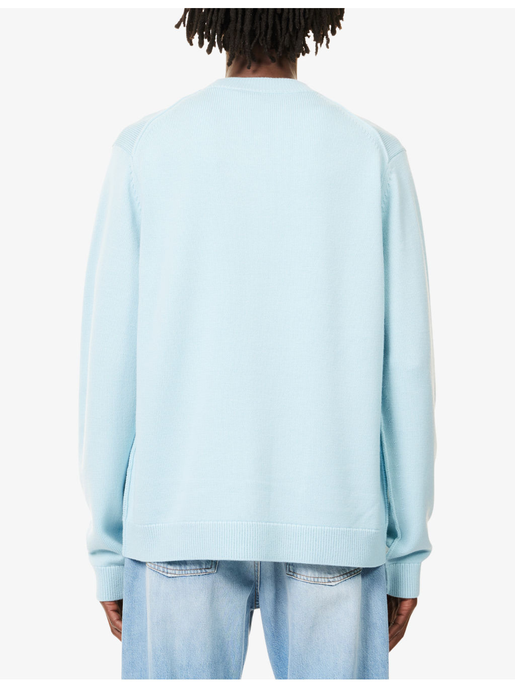 Embroidered-Logo Patch-Pocket Knitted-Wool Cardigan - 4