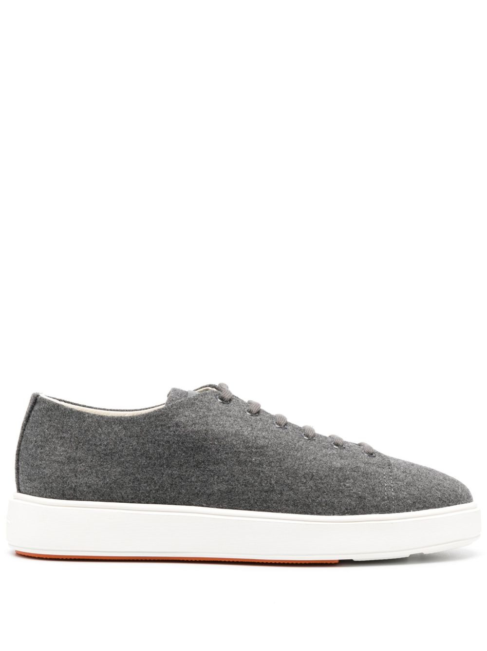 logo-patch lace-up sneakers - 1