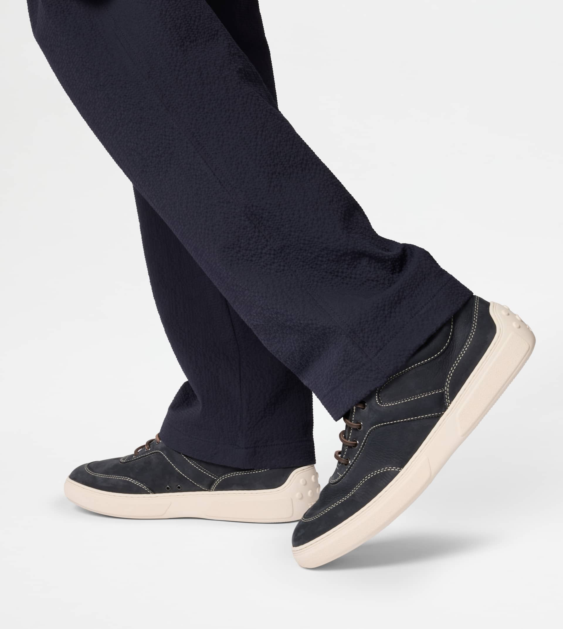 SNEAKERS IN NUBUCK - BLUE - 6