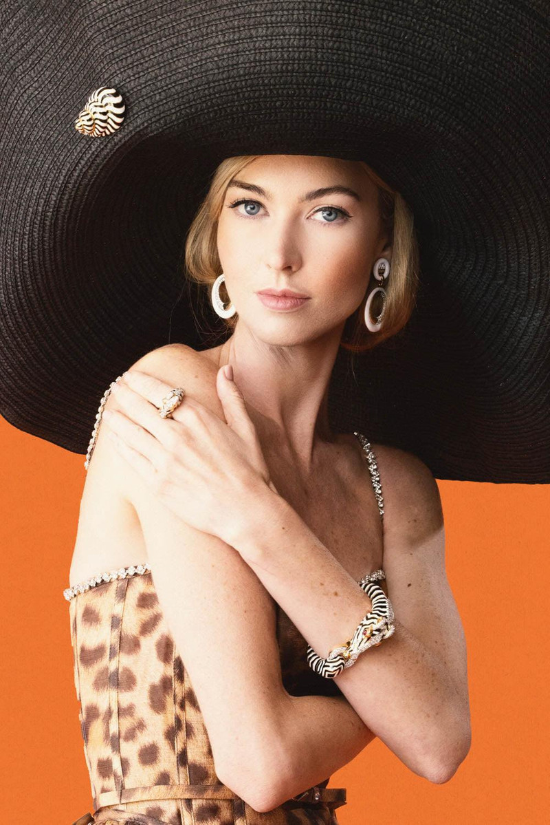 DAVID WEBB Diamond Black White Zebra Bracelet outlook