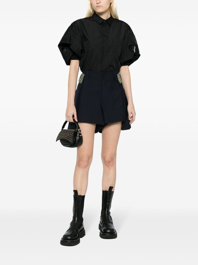 sacai panelled thigh-length shorts outlook