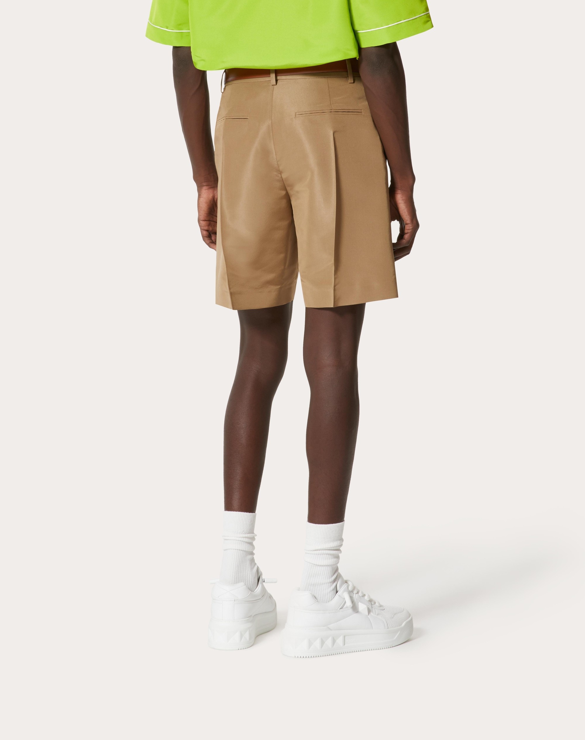 SILK FAILLE BERMUDA SHORTS - 4