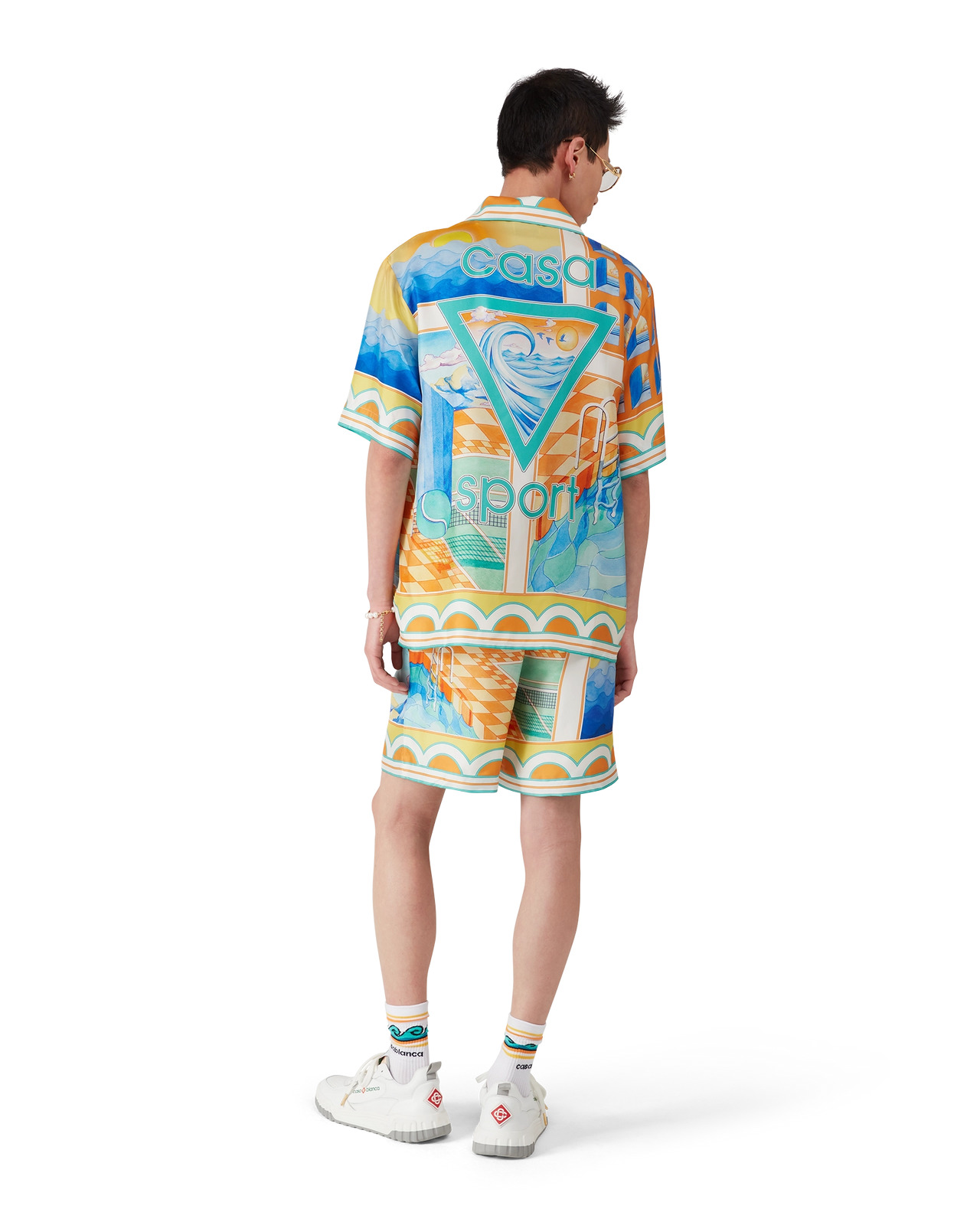 Surreal Pool Silk Shorts | Casablanca Paris - 3