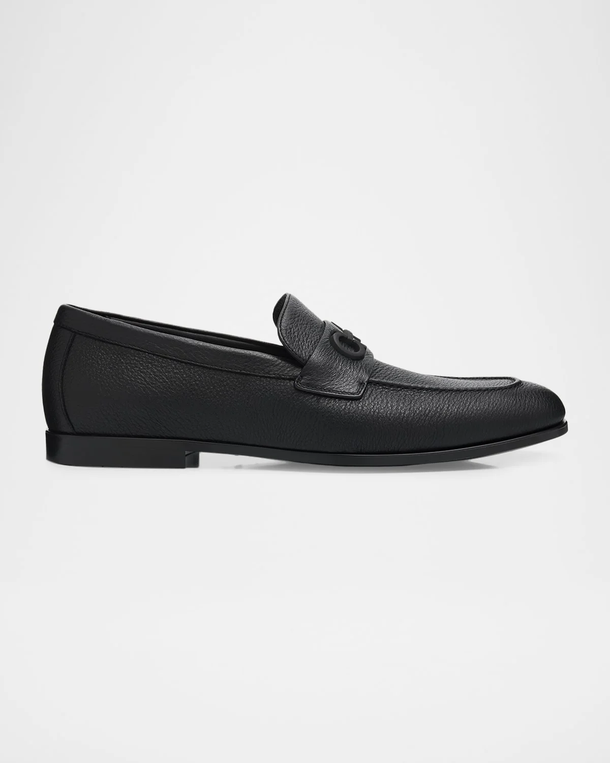 Men's Hammered Leather Rubber-Gancini Loafers - 1