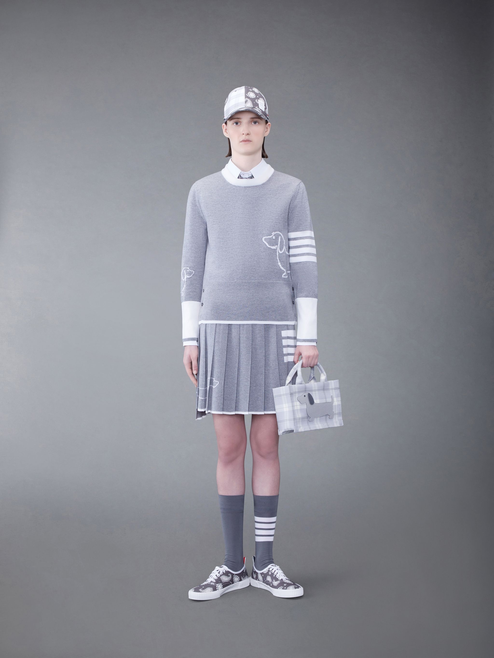 Merino Hector 4-Bar Pleated Mini Skirt - 4