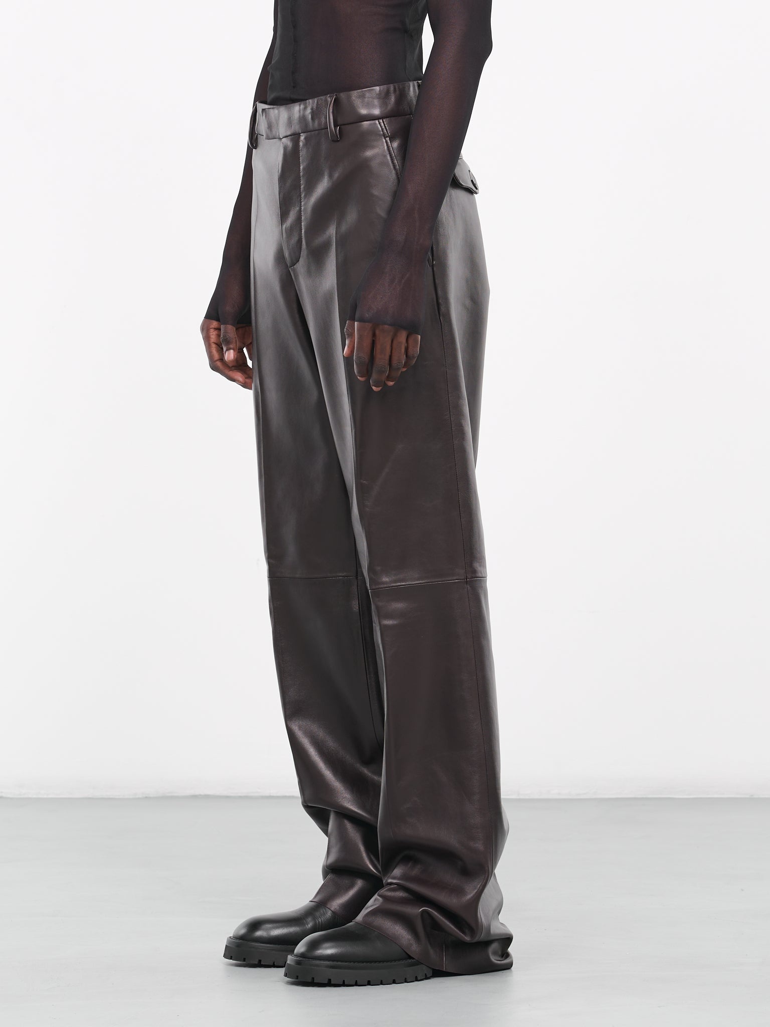 Gaspar Flared Leather Trousers - 2