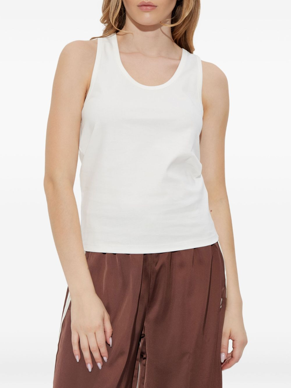 scoop-neck cotton tank top - 3