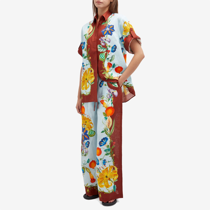 ALÉMAIS Alemais Dahlia Floral Linen Pant outlook
