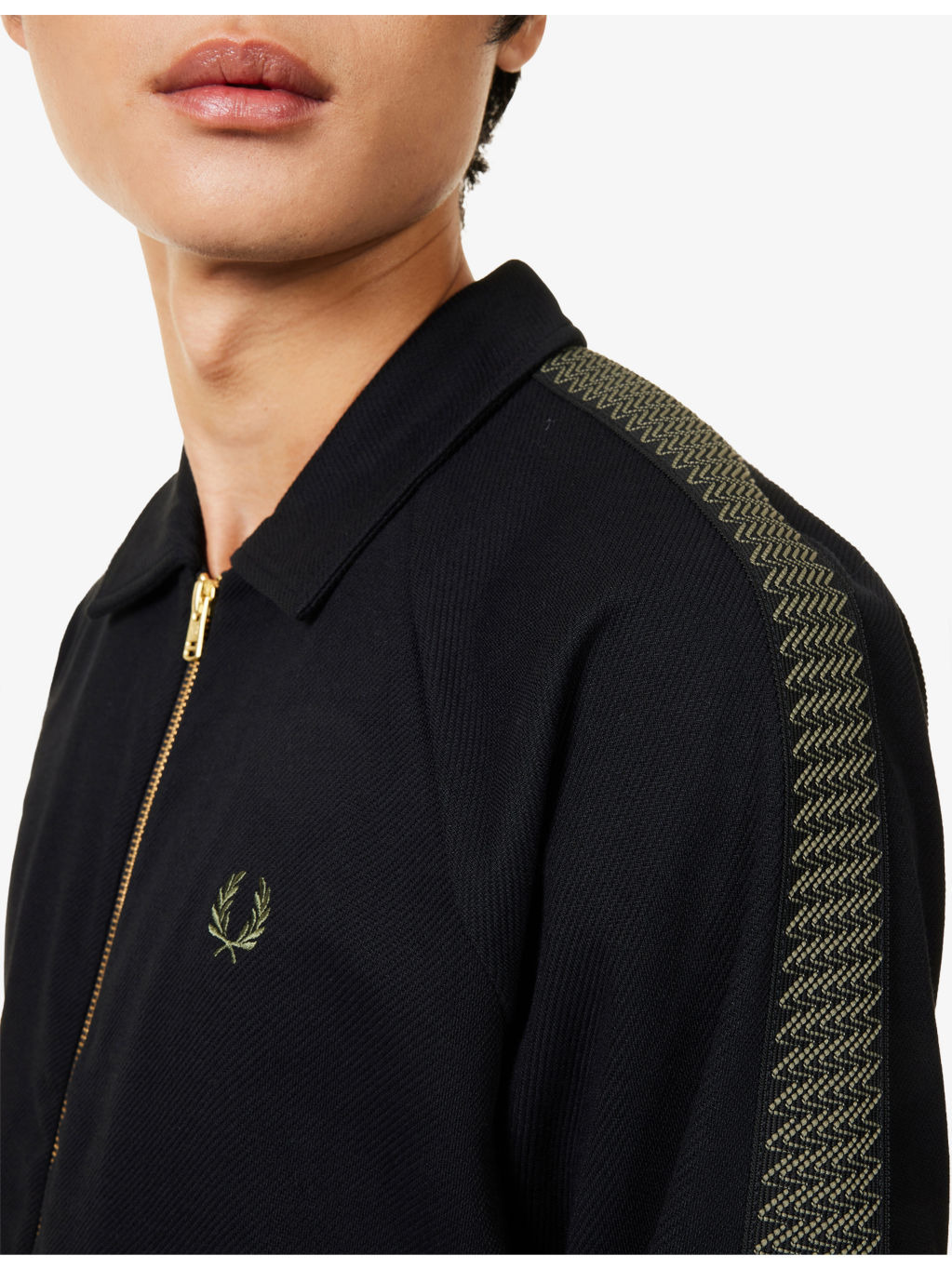 Embroidered-Logo Long-Sleeve Cotton-Jersey Jacket - 5