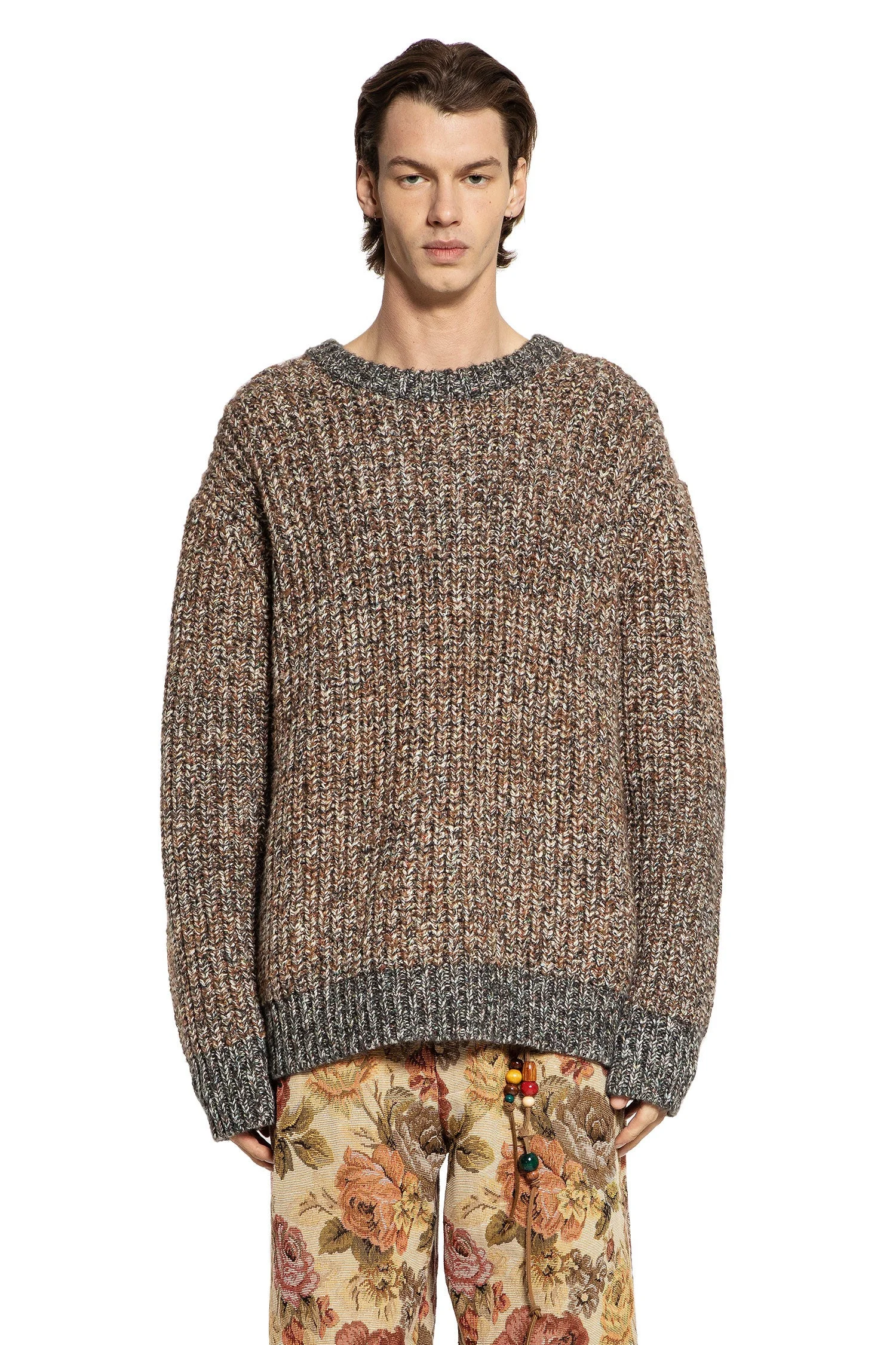 Thick Cable Knit Sweater - 1