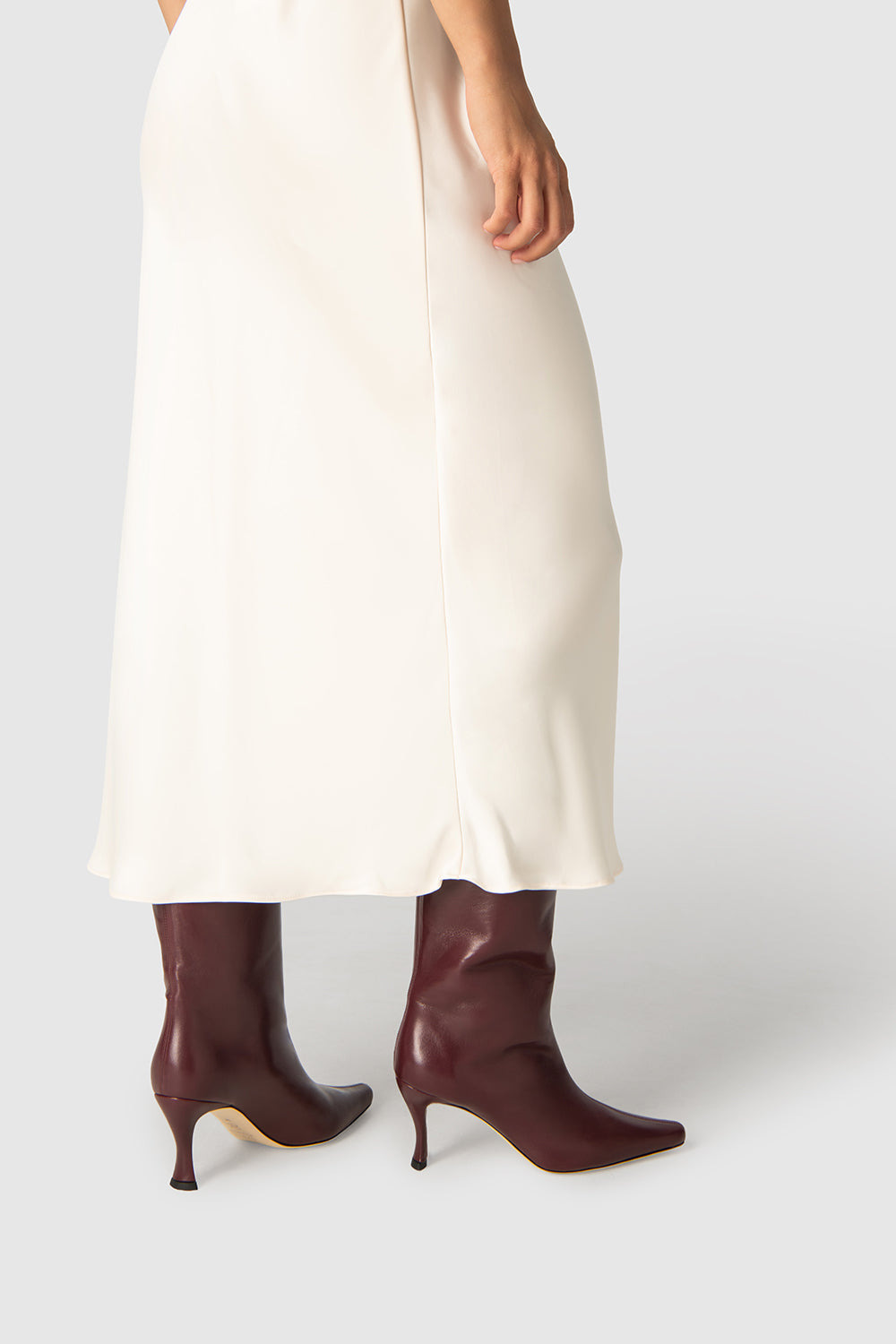 Stevie 42 Sour Cherry Lamb Nappa Leather Knee-High Boot - 6