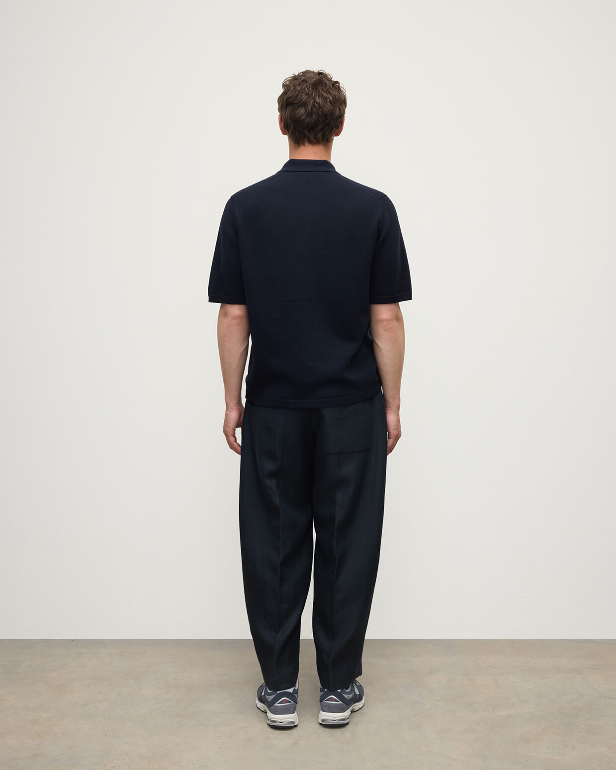 Superfine Merino Relaxed Navy Polo Shirt - 4