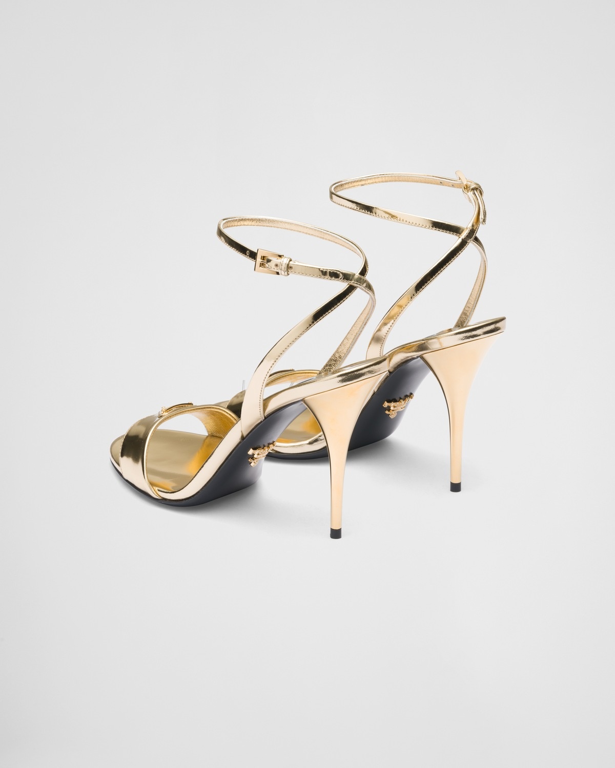Metallic leather sandals - 5