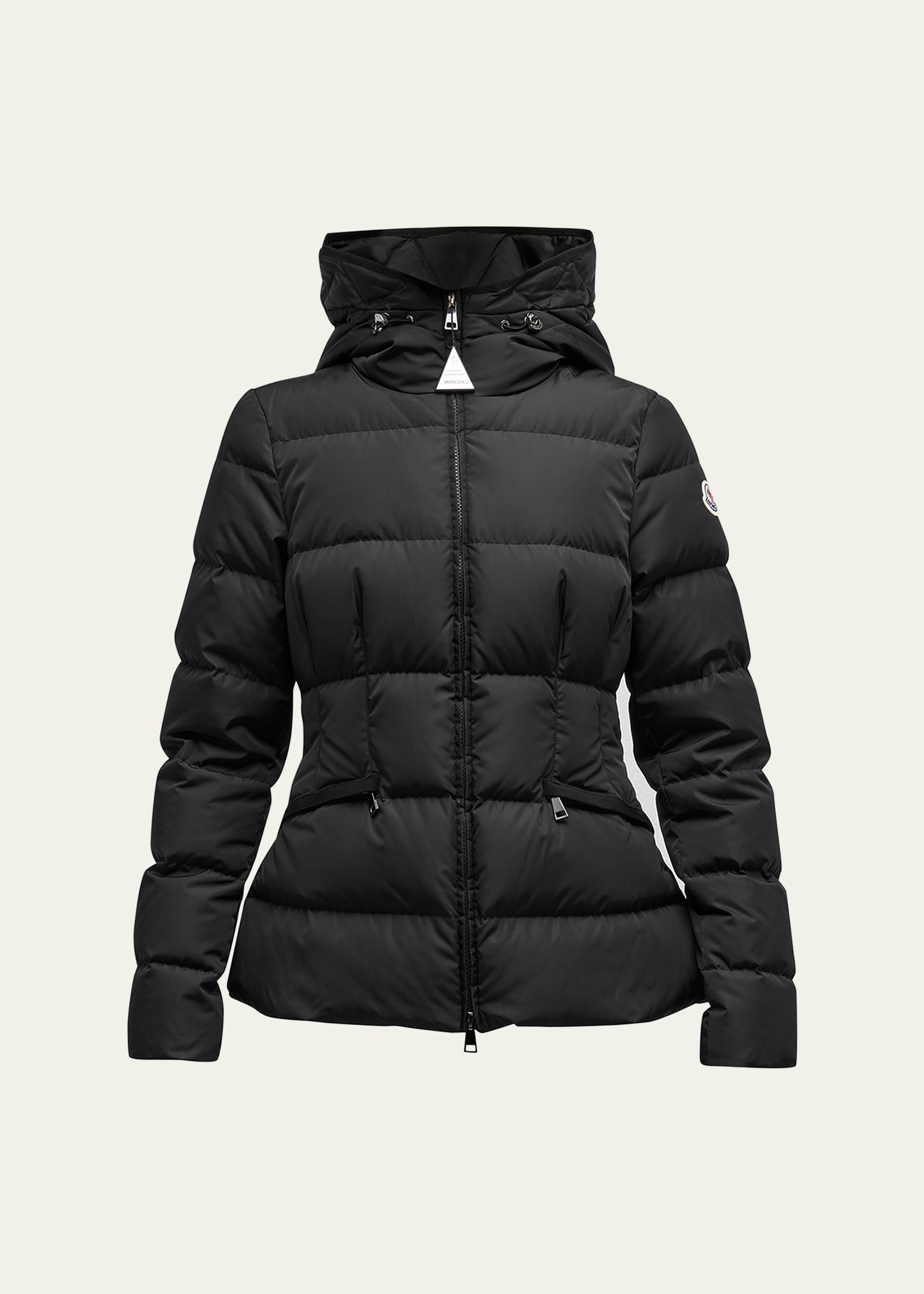 Avoce Hooded Puffer Jacket with Elastic Belt - 1