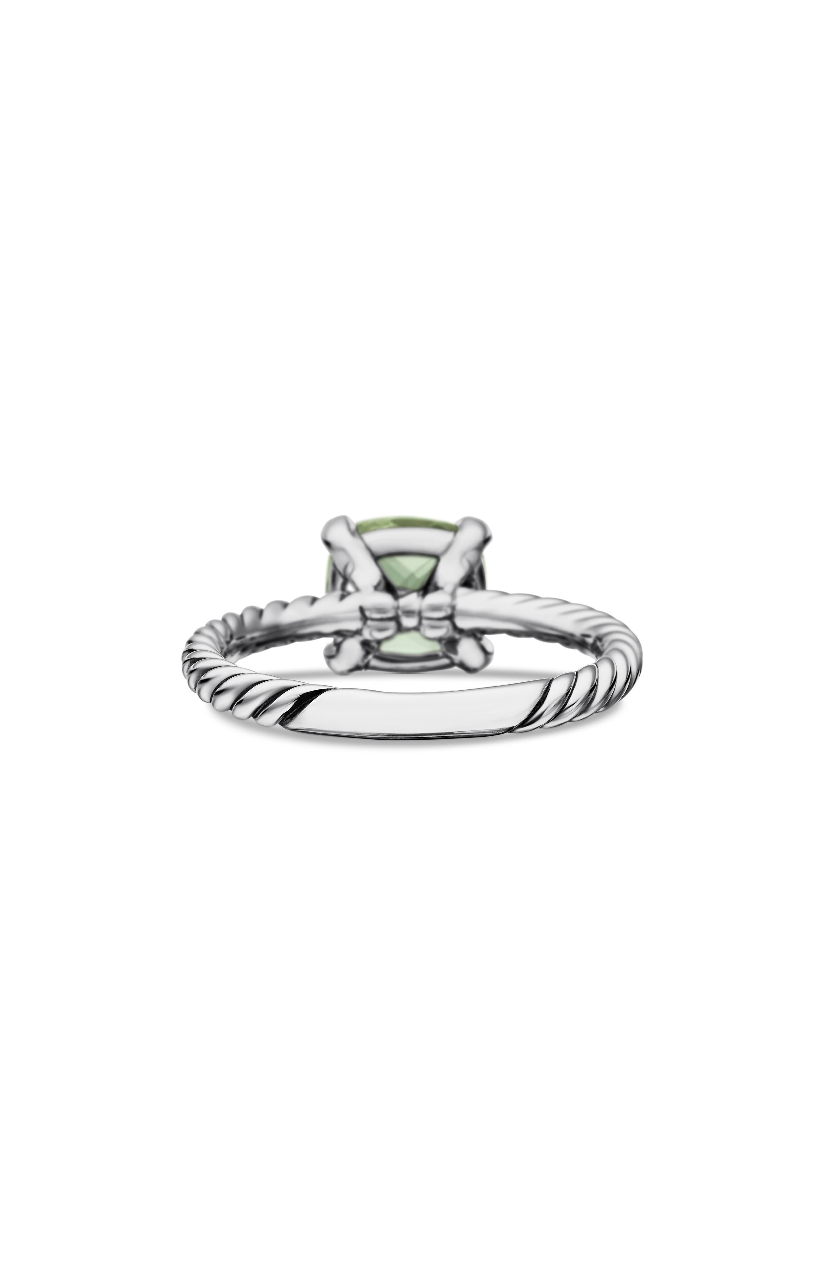 David Yurman Chatelaine® Ring with Semiprecious Stone & Diamonds in Prasiolite at Nordstrom - 7