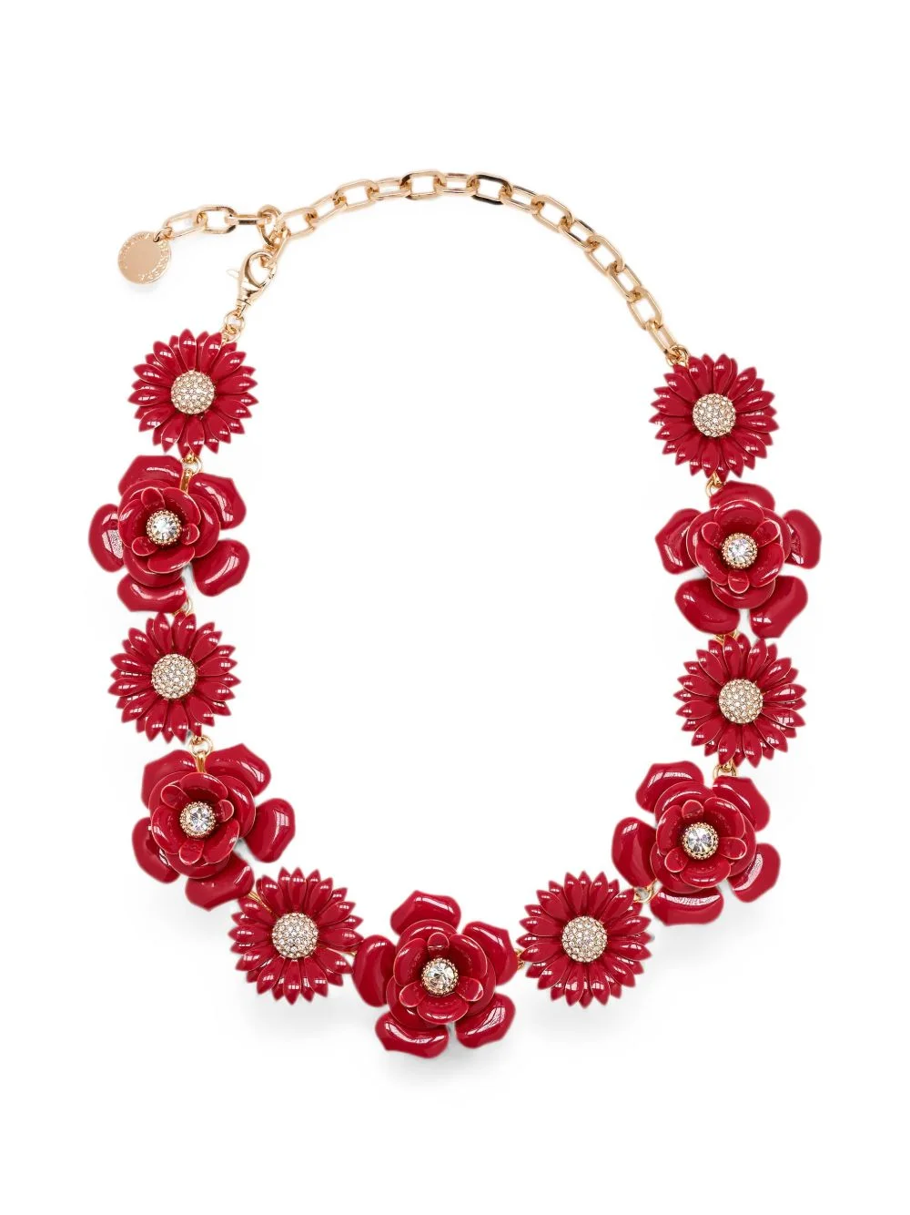 crystal-embellished necklace - 1
