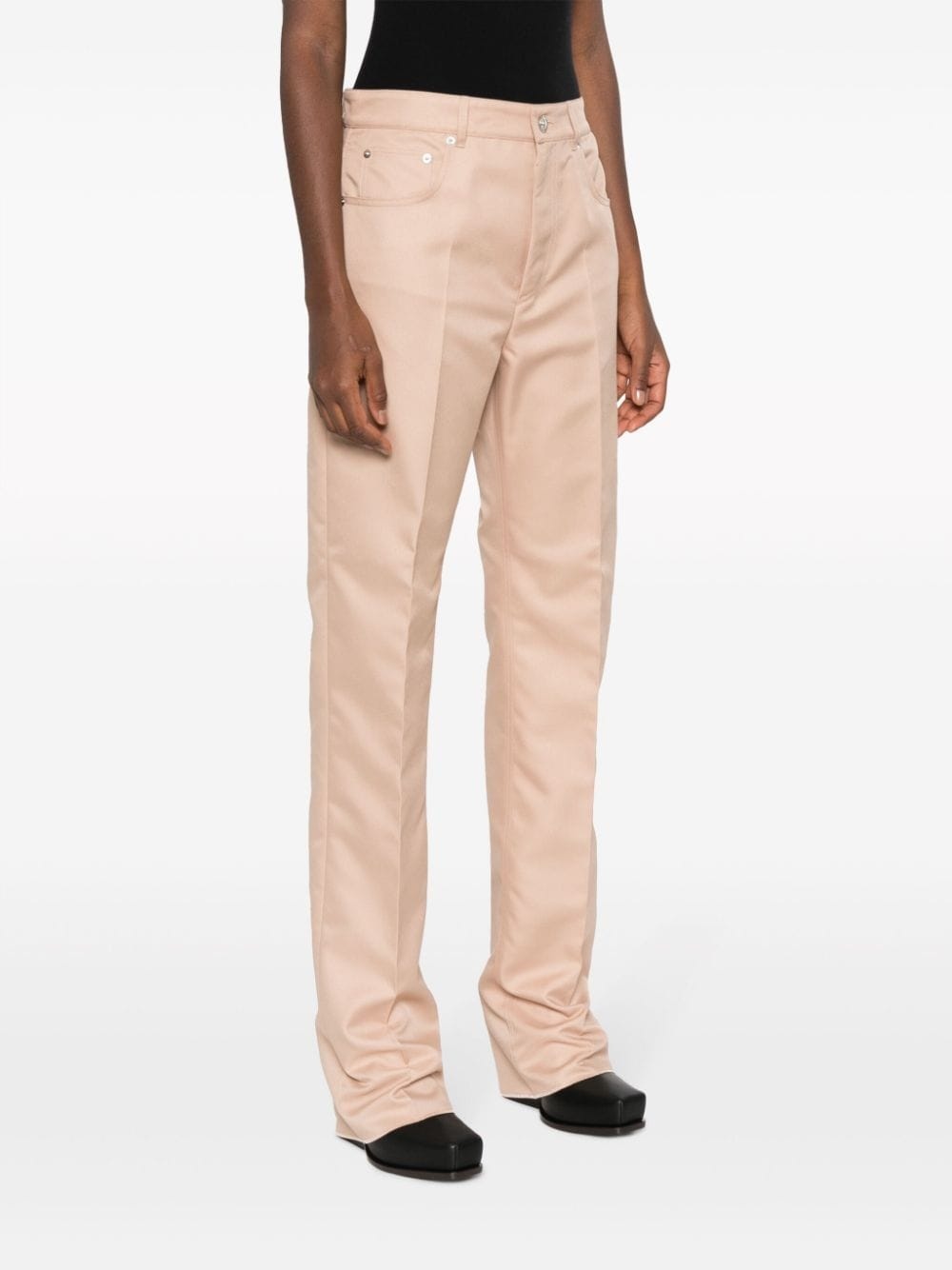 high-waisted straight-leg trousers - 3