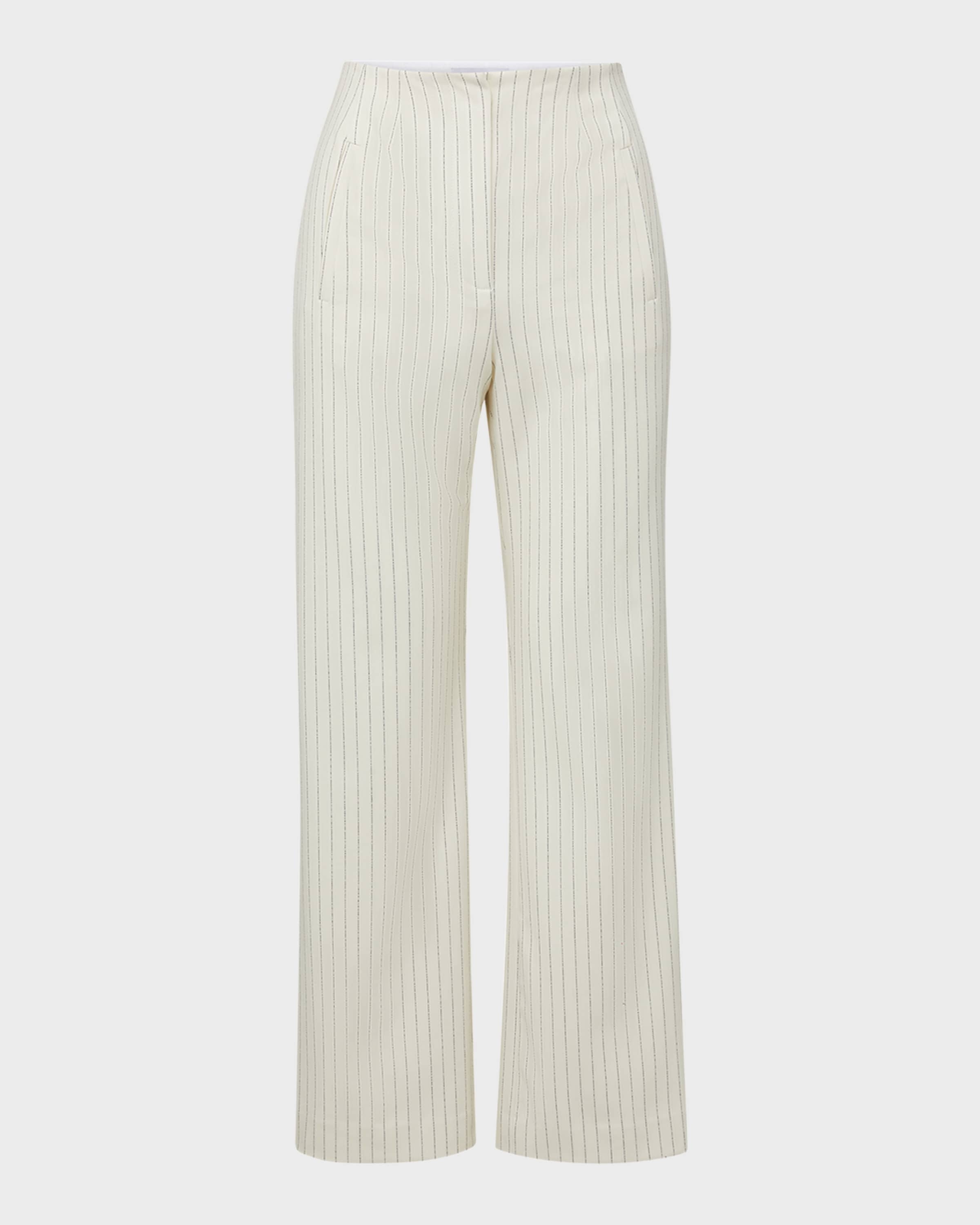 Dova Cropped Pinstripe Pants - 1