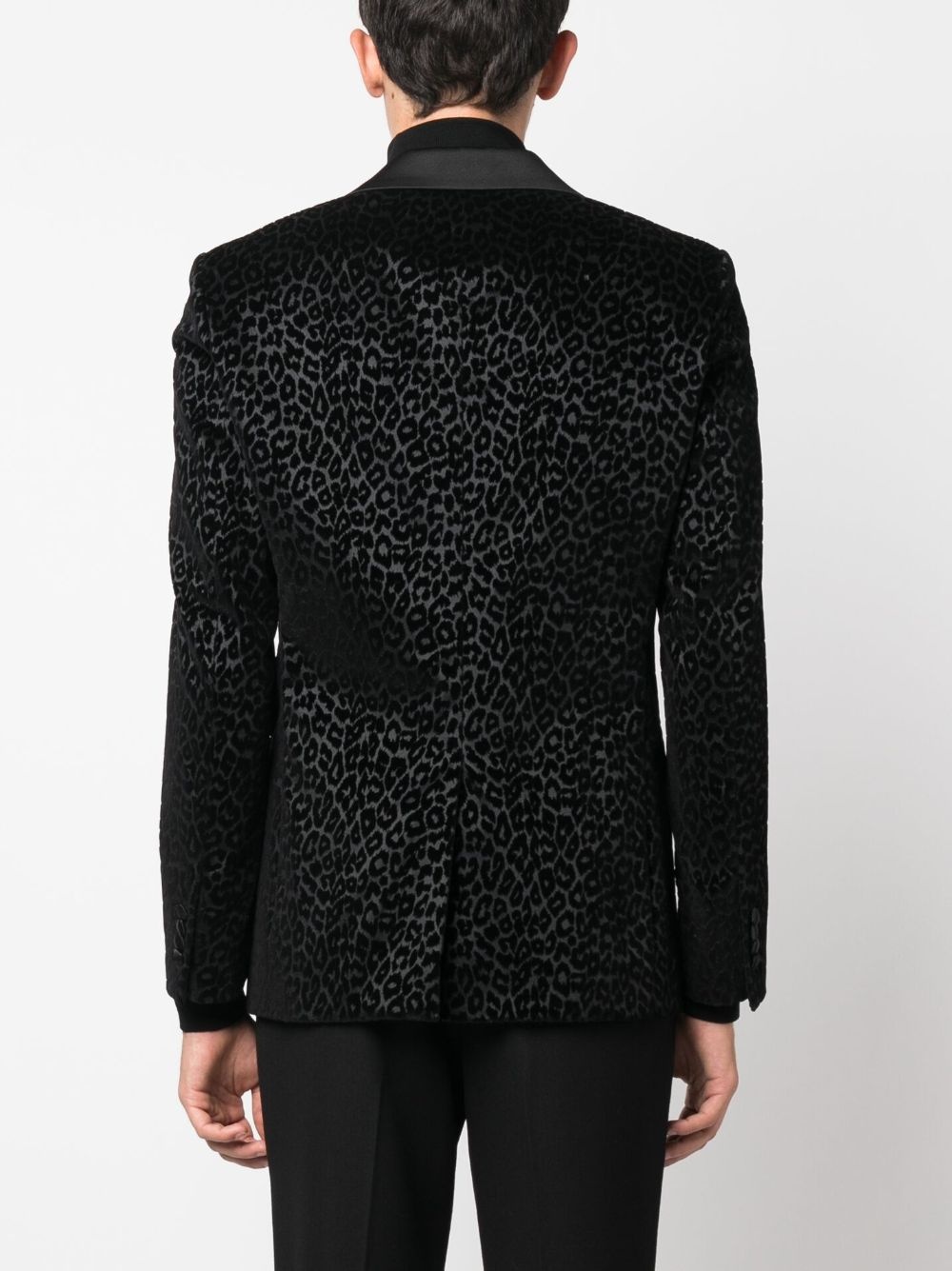 Lord Fit flocked velvet blazer - 4