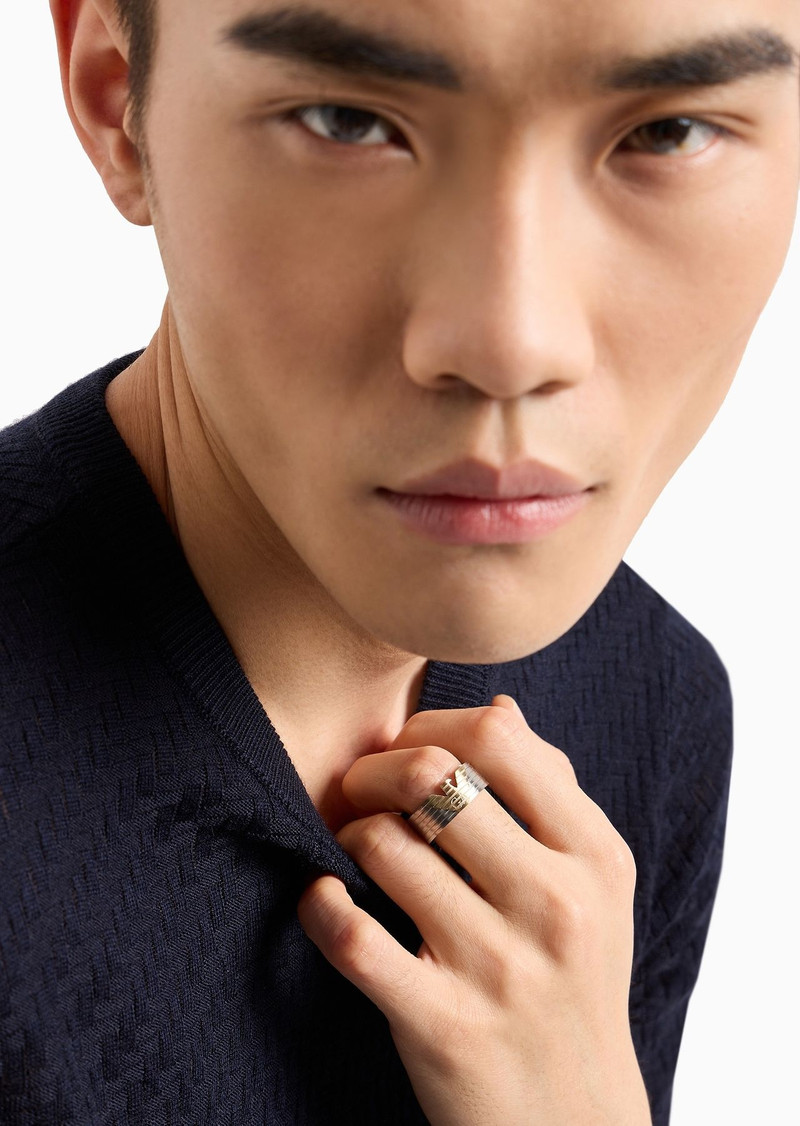 Two-Tone Stainless Steel Band Ring 3