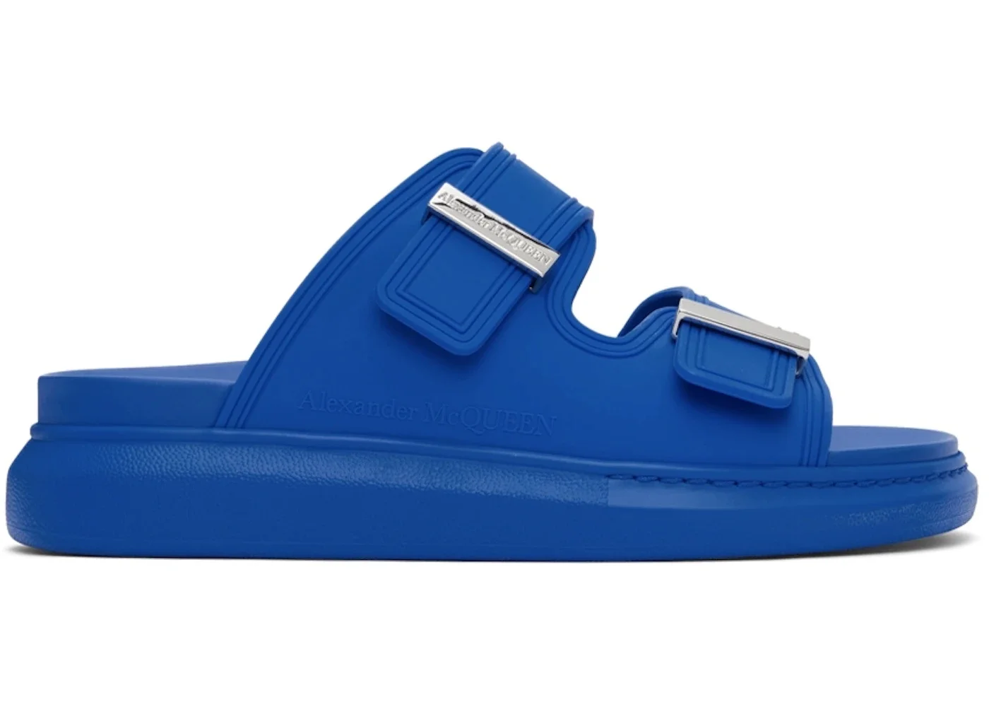 Alexander McQueen Hybrid Double Buckle Sandal Blue - 1